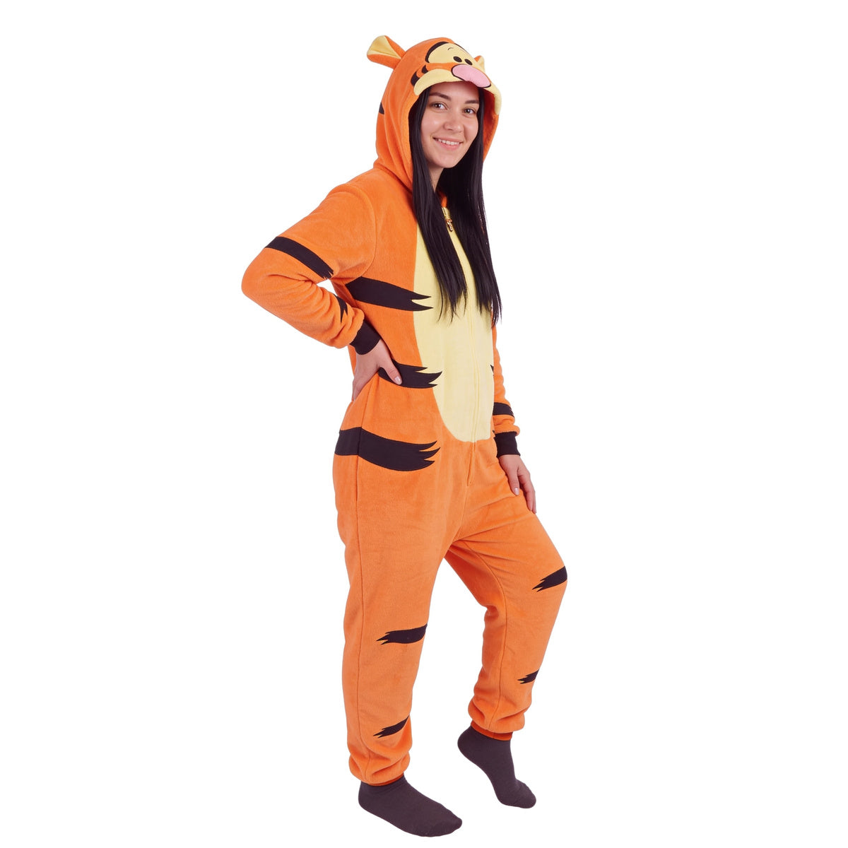 Tigger Pooh Adult Unisex Halloween Cosplay Costume Unionsuit W/ Pockets