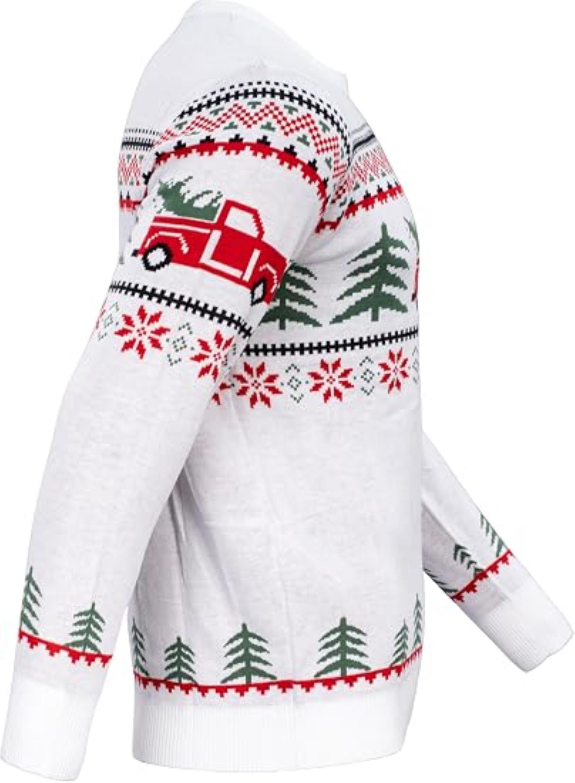 Arnold Truck/Trees Adult Unisex Knitted Ugly Christmas Sweater
