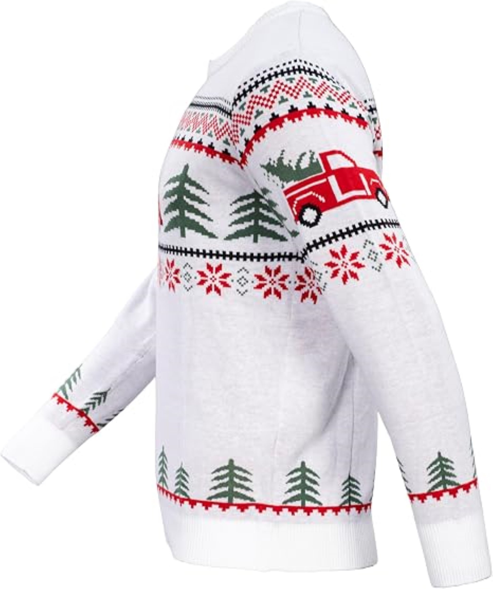 Arnold Truck/Trees Adult Unisex Knitted Ugly Christmas Sweater