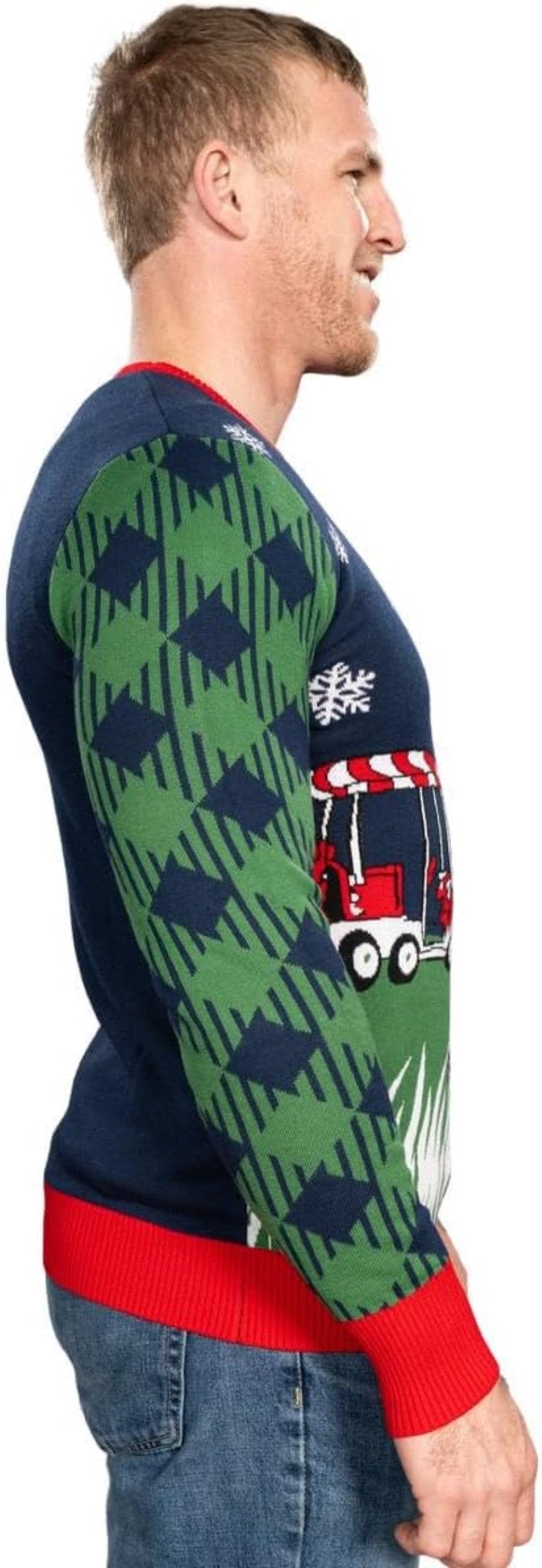 Golfing Santa Claus Adult Unisex Ugly Christmas Sweater