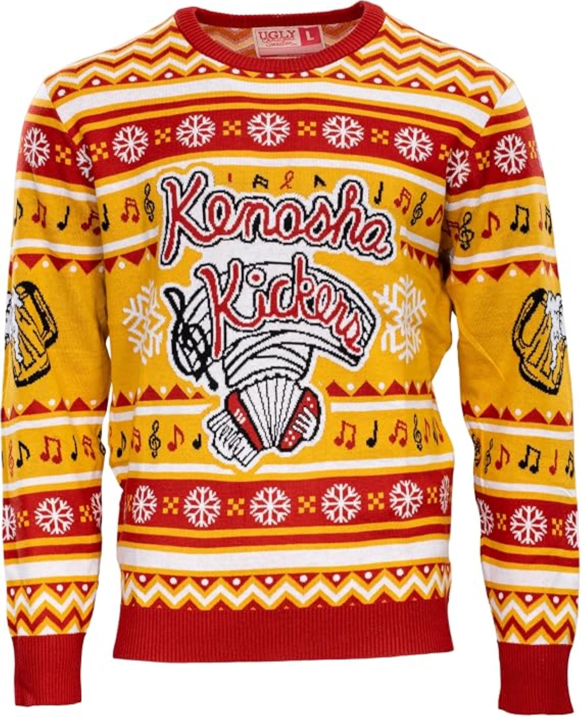Kenosha Kickers 1990s Movie Polka Band Adult Unisex Ugly Christmas Sweater