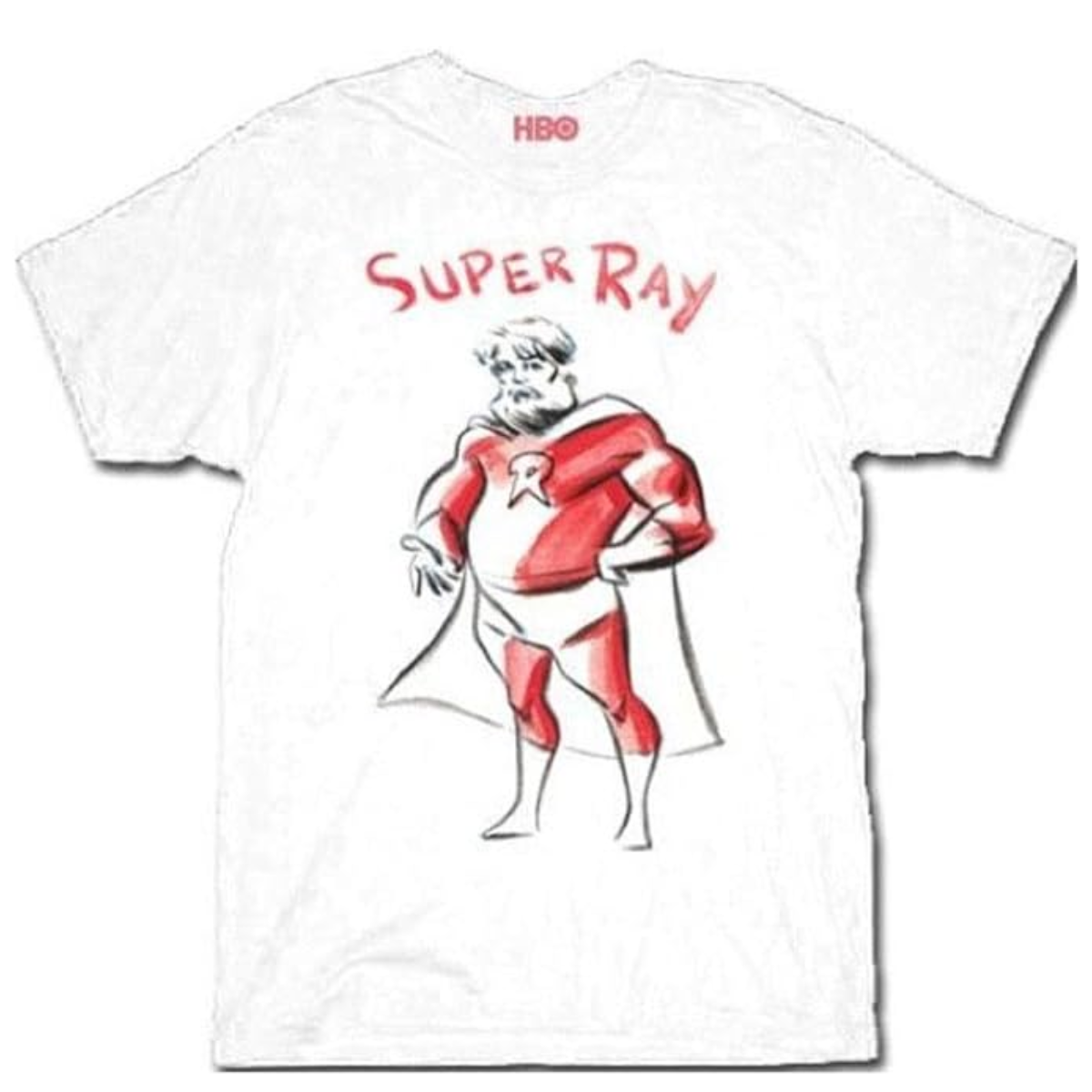 Super Ray Sketch White Adult T-shirt Tee