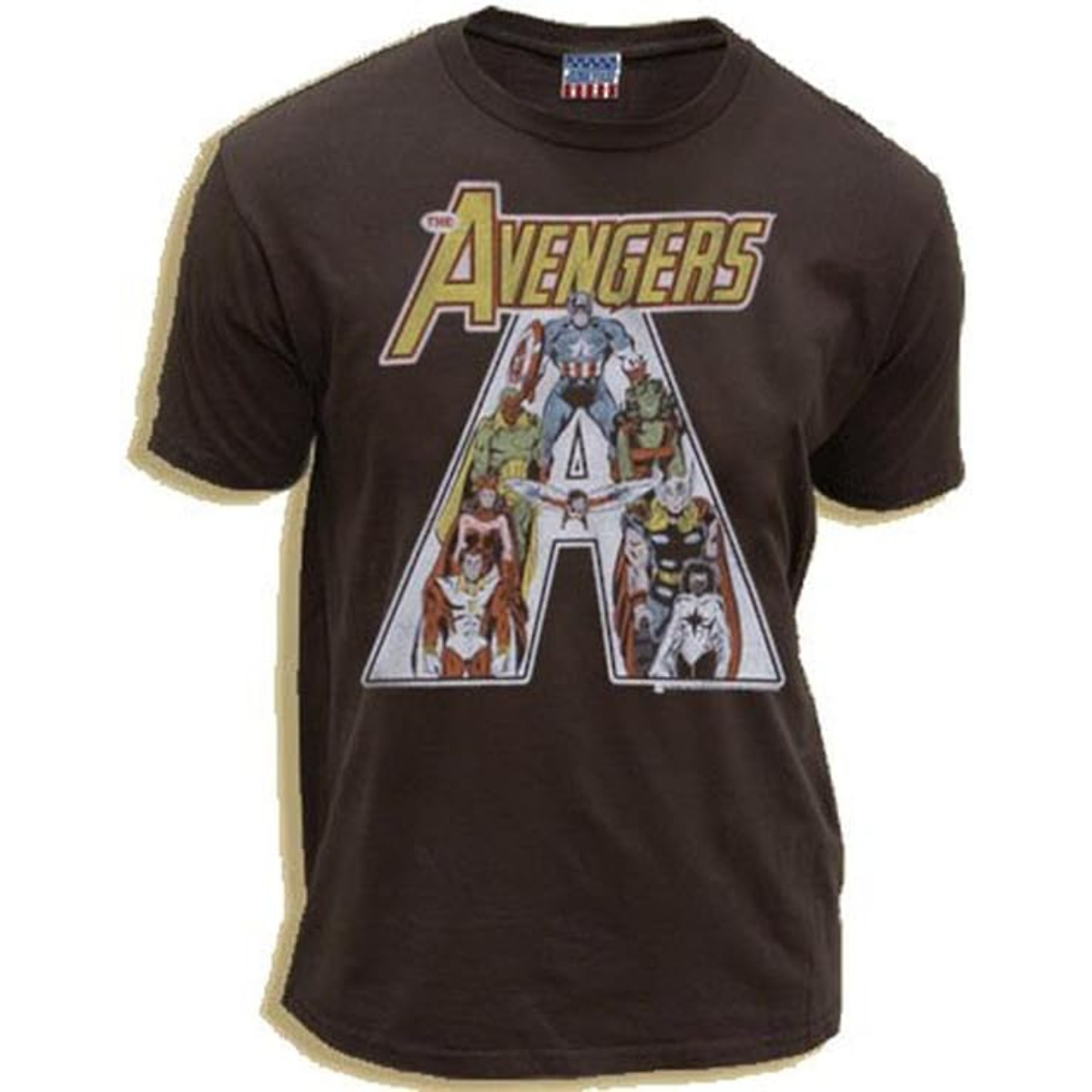 The Avengers Vintage Washed Black Adult T-Shirt Tee