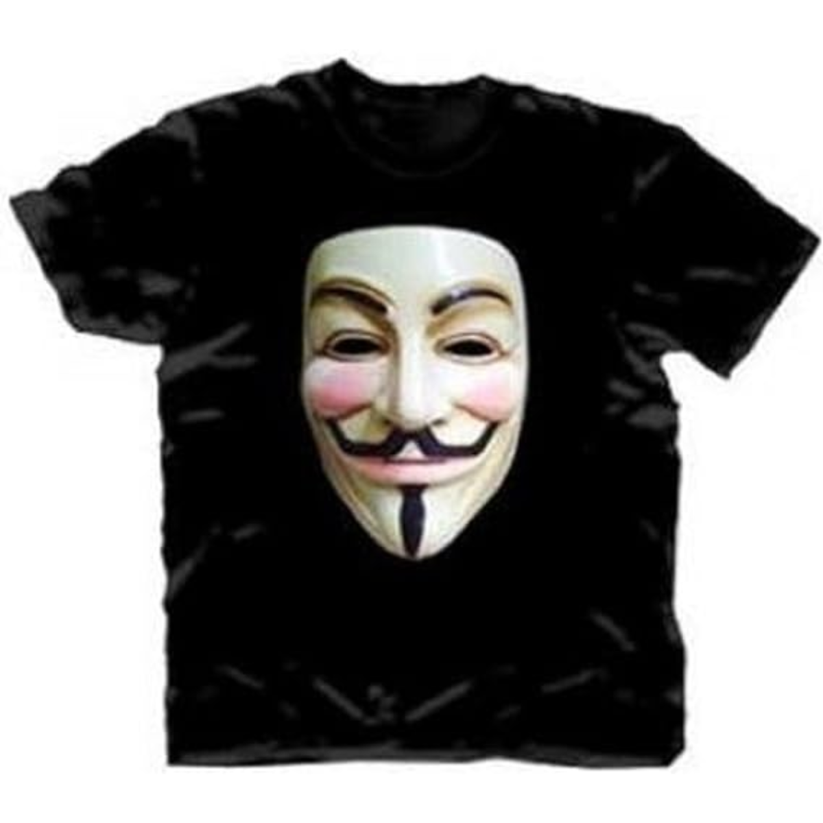 DC Comics V For Vendetta Photo Real Guy Fawkes Mask Adult T-Shirt Adult