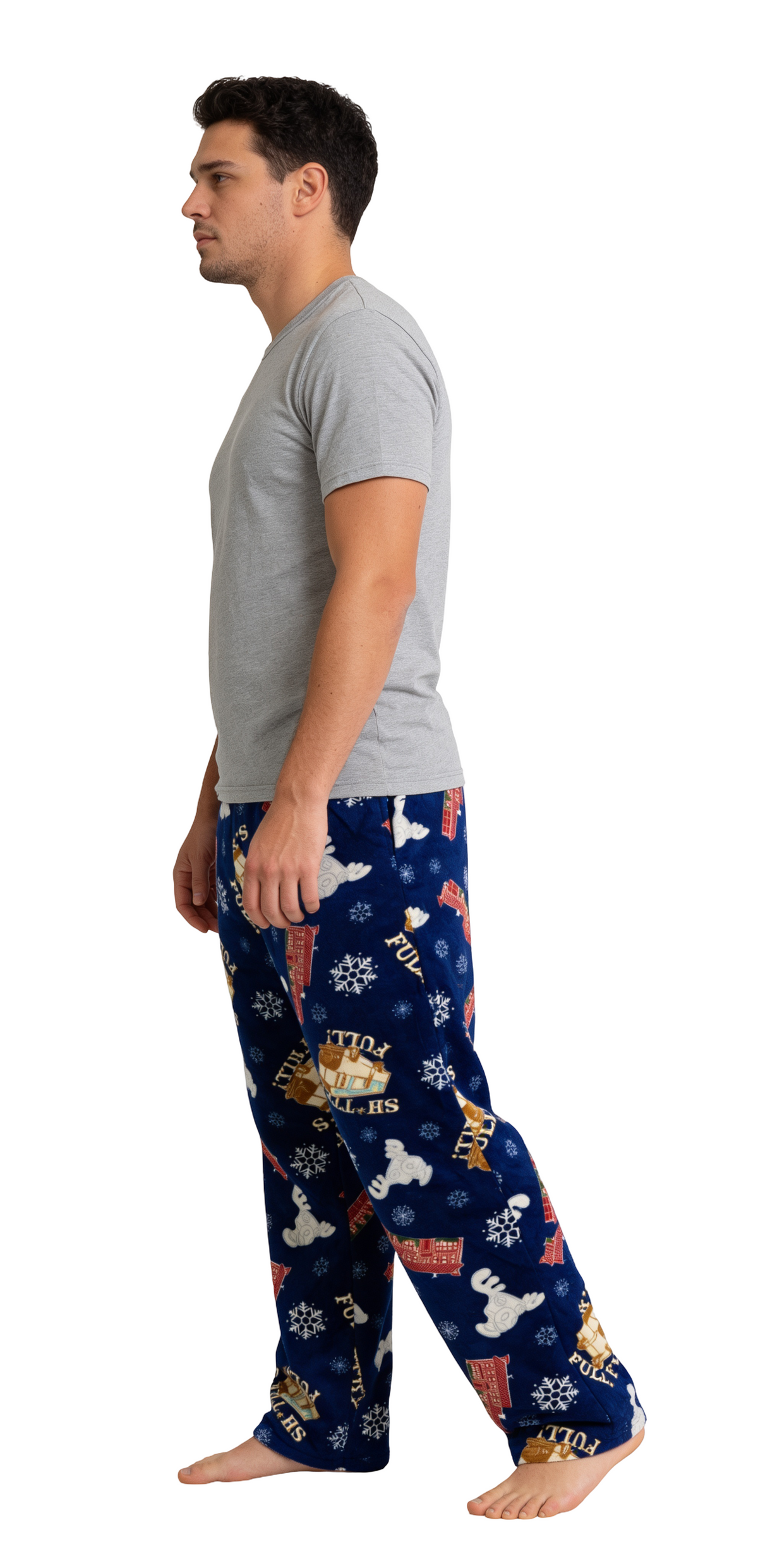 Christmas Vacation Icons Plush Sleep Pants Blue