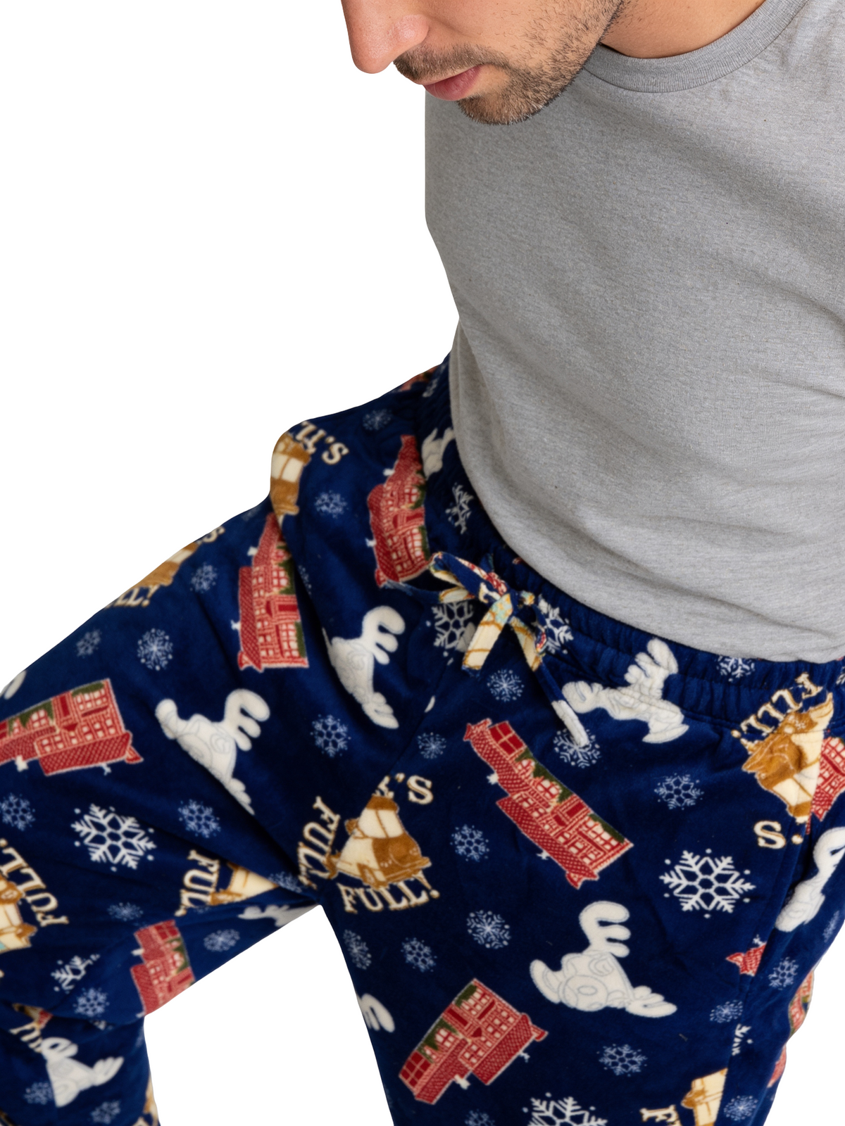 Christmas Vacation Icons Plush Sleep Pants Blue