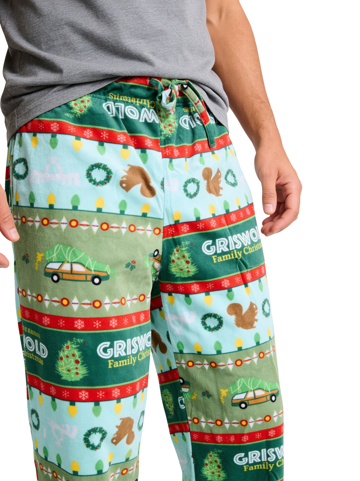 Christmas Vacation Griswold Fairisle Plush Sleep Pants Green