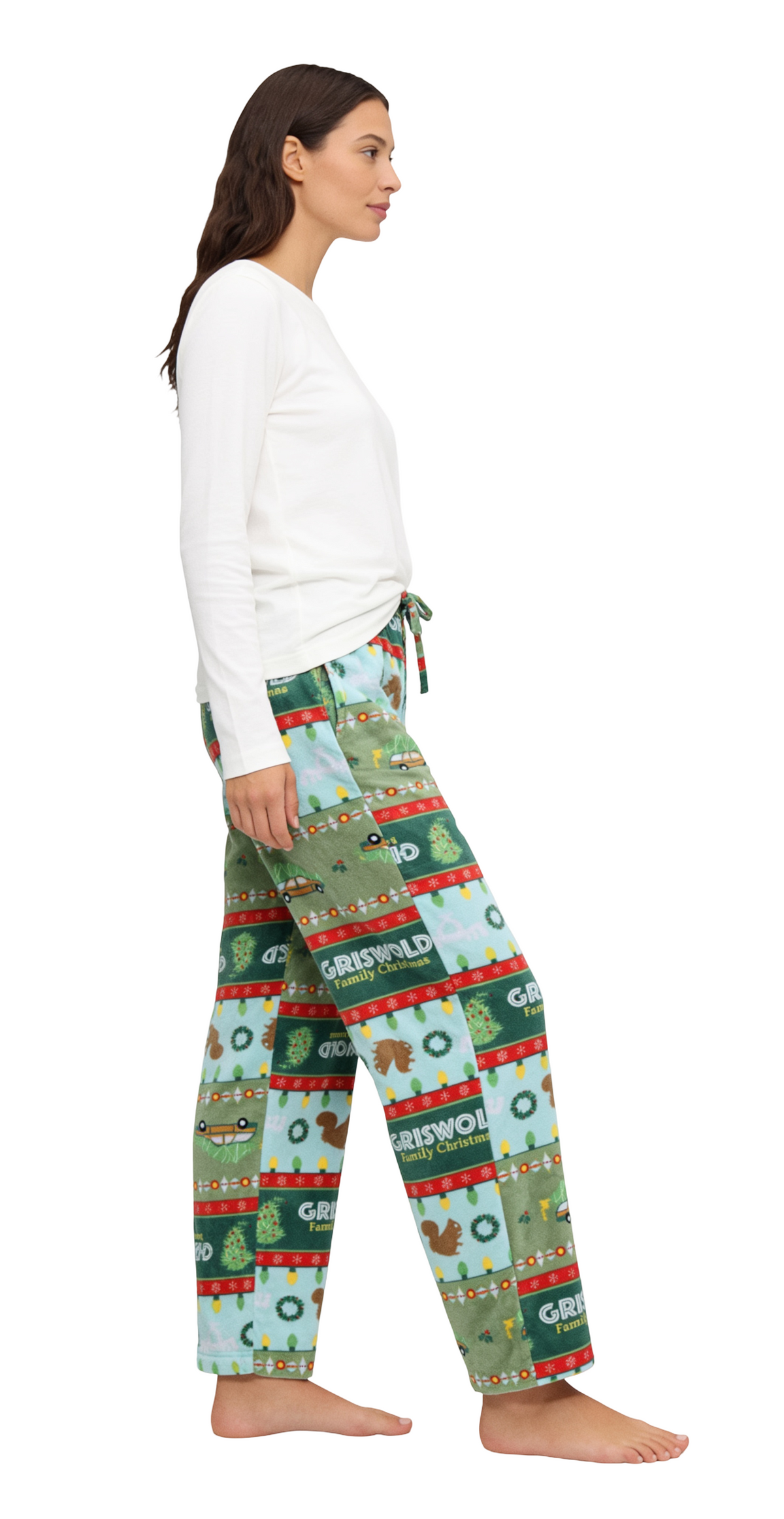 Christmas Vacation Griswold Fairisle Plush Sleep Pants Green