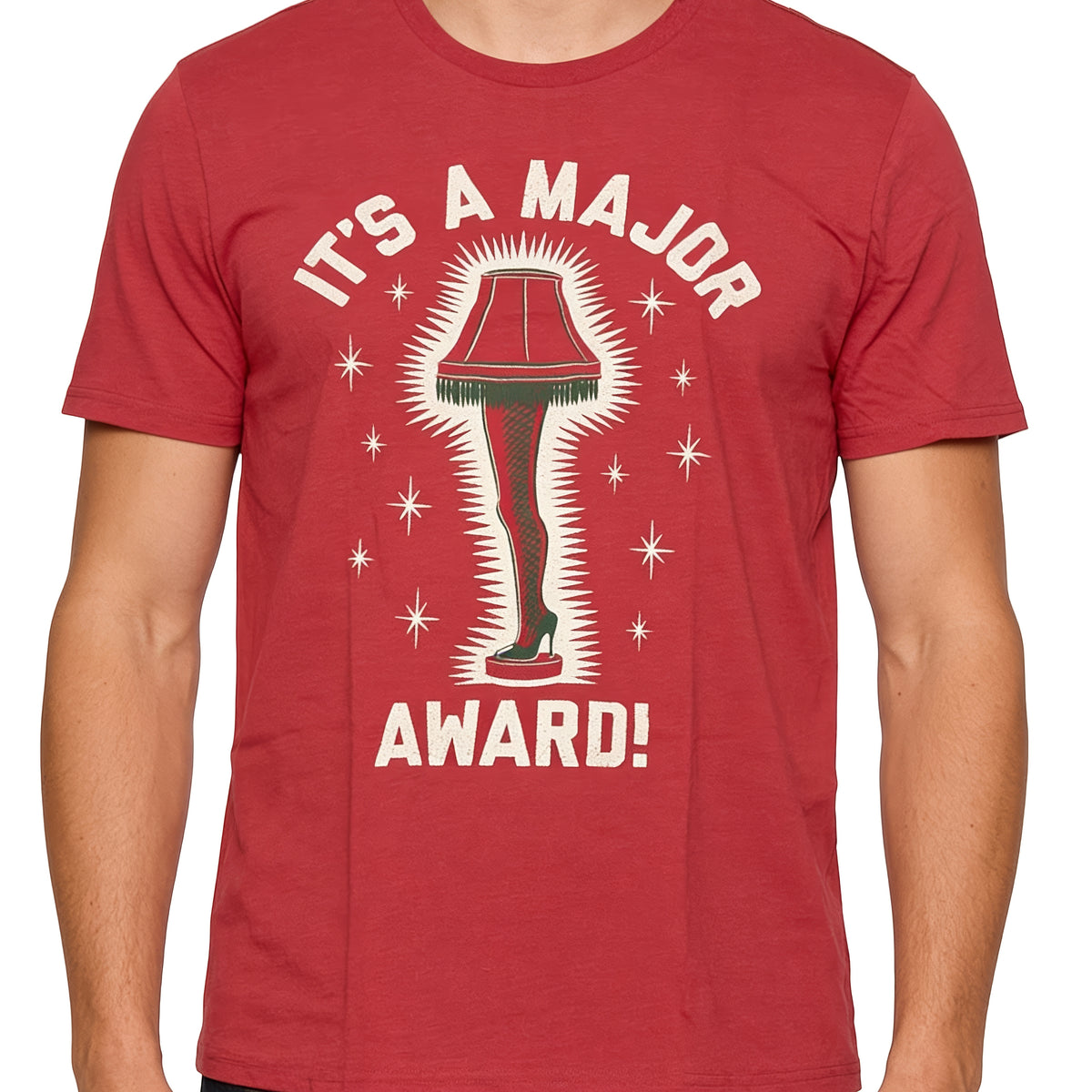 A Christmas Story It's a Major Award Leg Lamp Adult Unisex Red T-Shirt