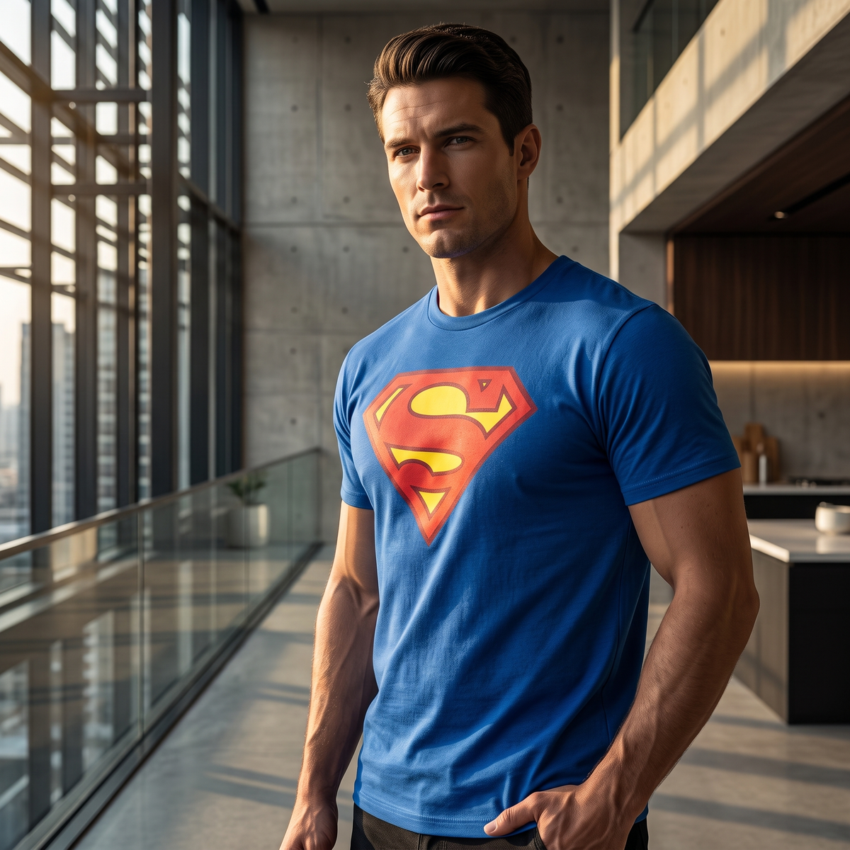 Superman Original Logo Halloween Cosplay Costume T-shirt
