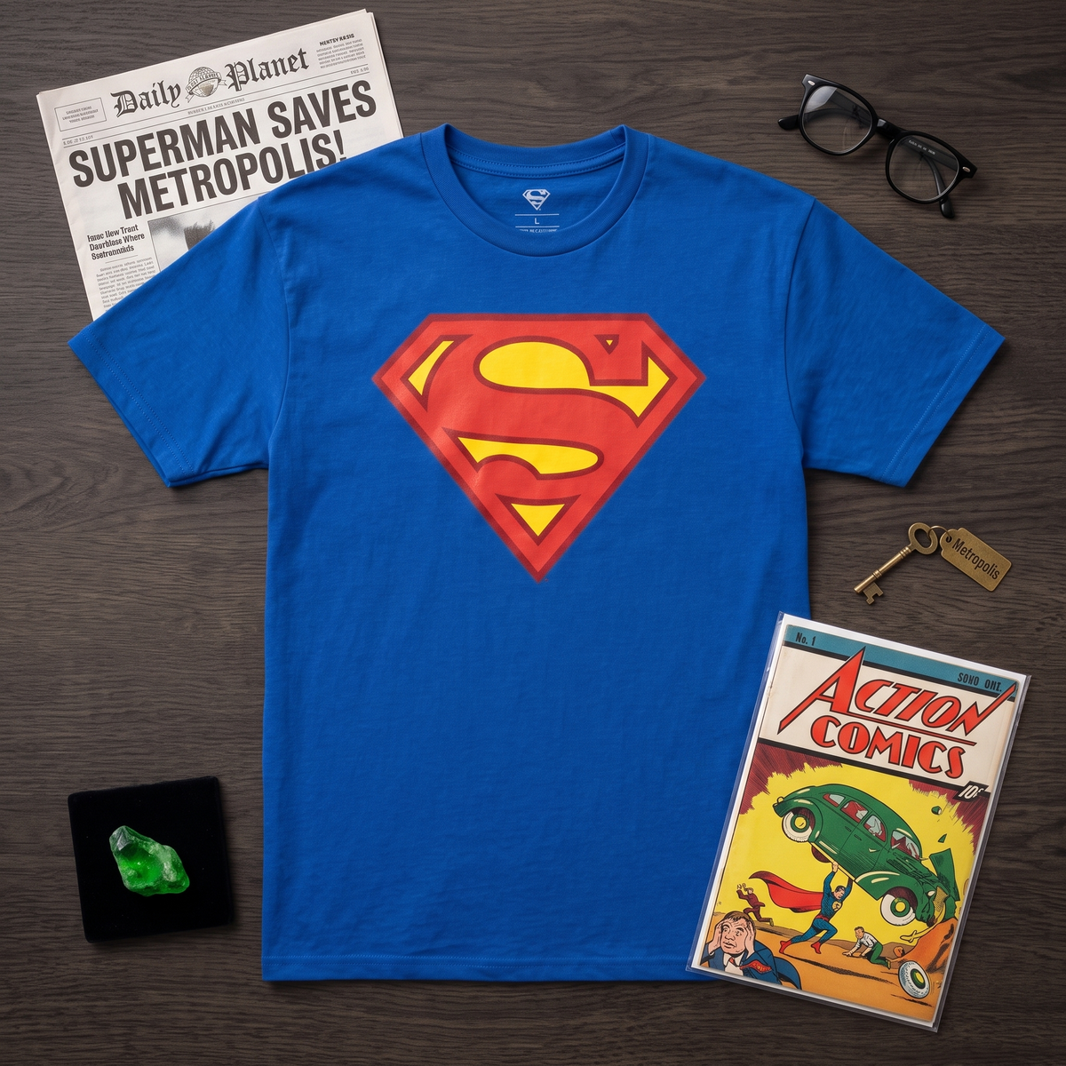 Superman Original Logo Halloween Cosplay Costume T-shirt