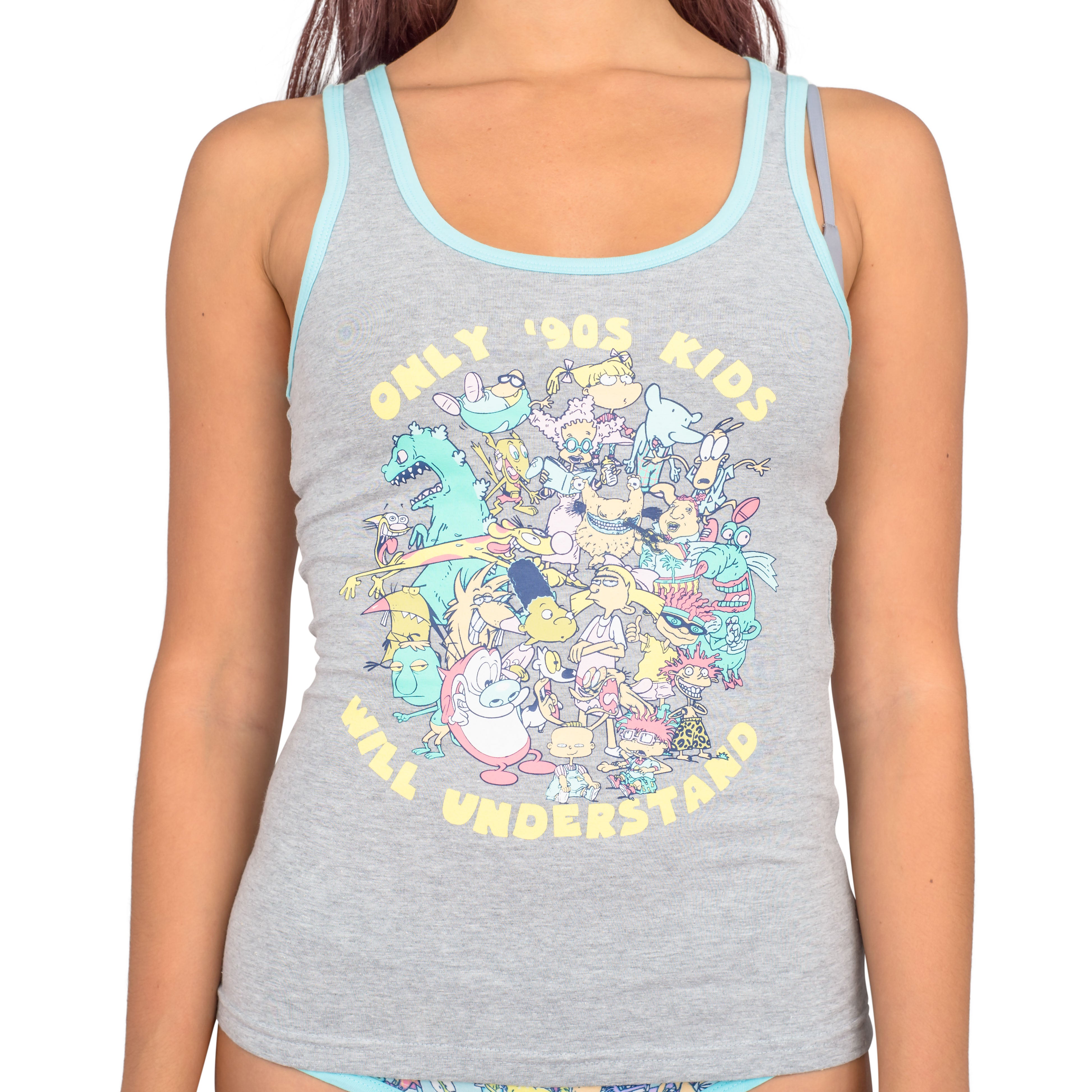 Womens 90s Nickelodeon Tank and Under Garment Set