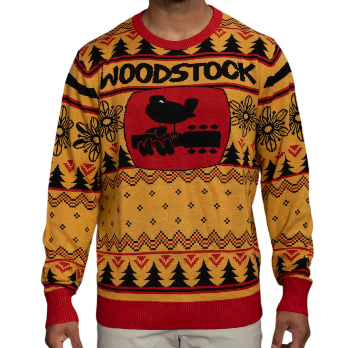 Woodstock Anniversary Concert Logo Adult Unisex Ugly Christmas Sweater