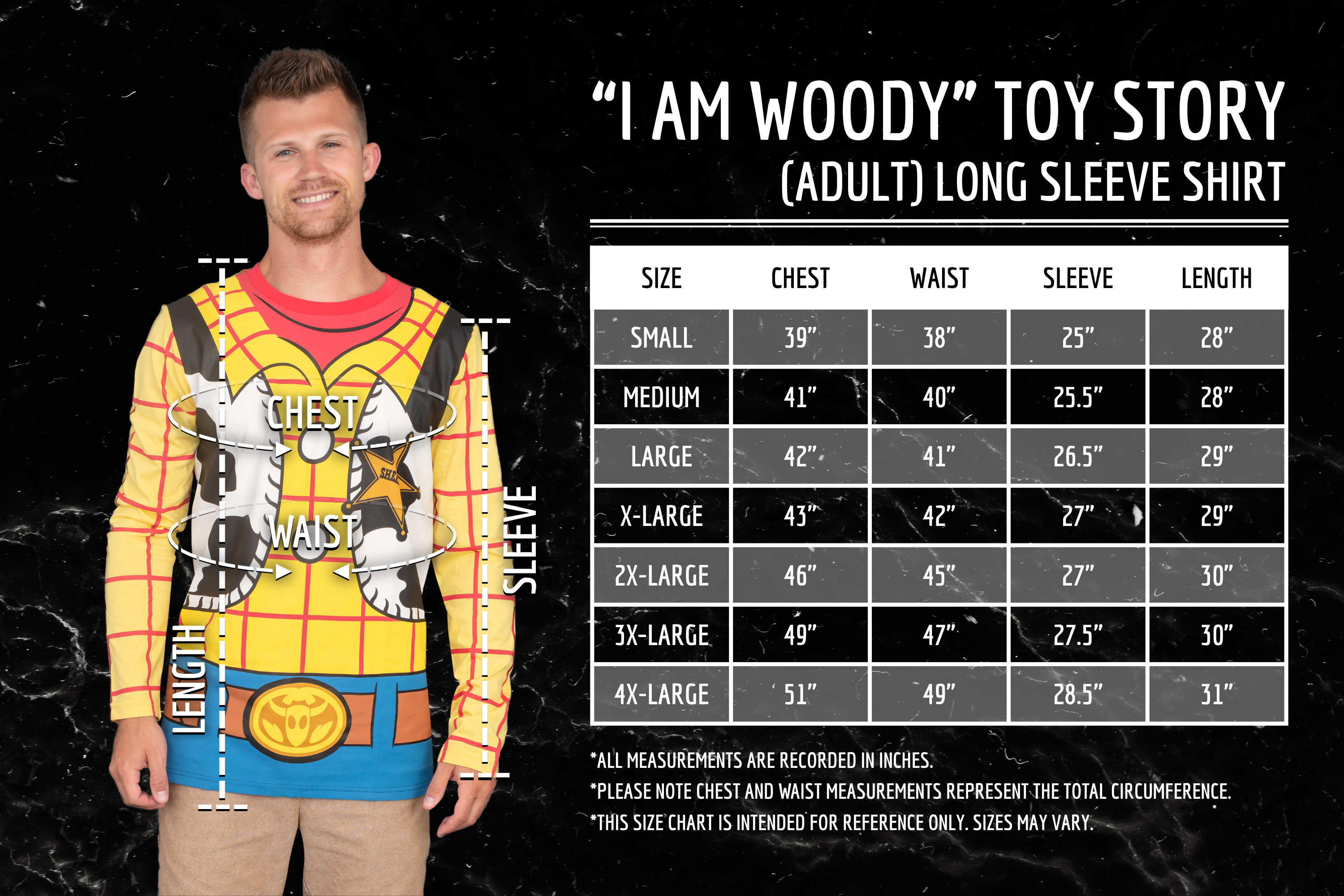 Toy Story Sheriff Adult Long Sleeve Halloween Cosplay Costume Shirt
