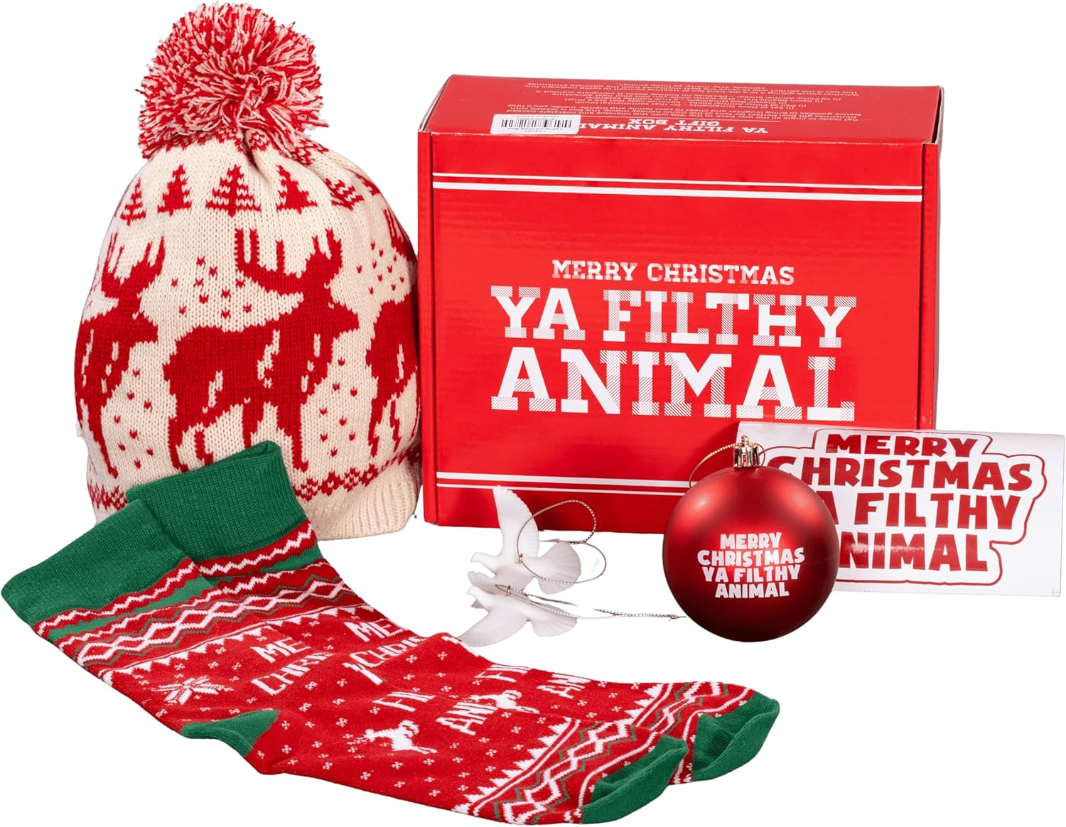 Ya Filthy Animal Merry Christmas Funny Holiday Gift Box Set