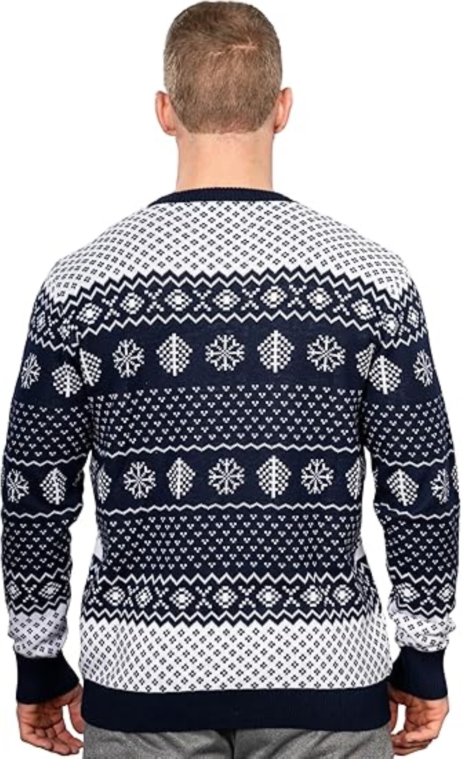 Ya Filthy Animal Quote Adult Unisex Ugly Christmas Sweater (Navy)