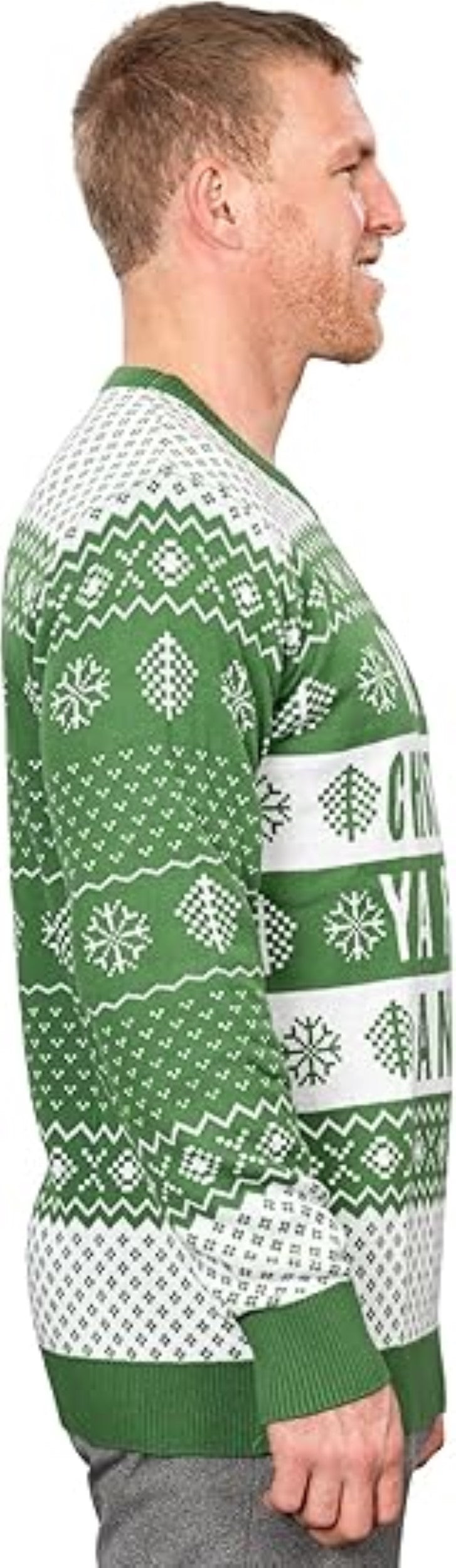 Ya Filthy Animal Quote Adult Unisex Ugly Christmas Sweater (Green)