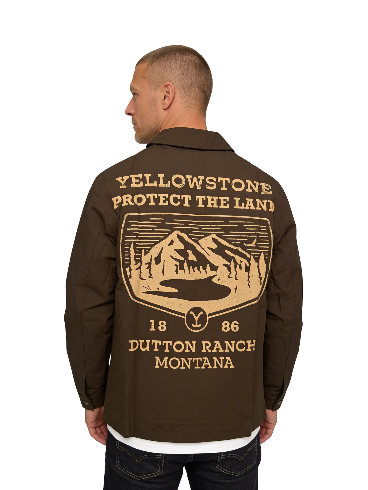 Yellowstone Dutton Ranch Men's Work Jacket Button Up Costume Cosplay Coat