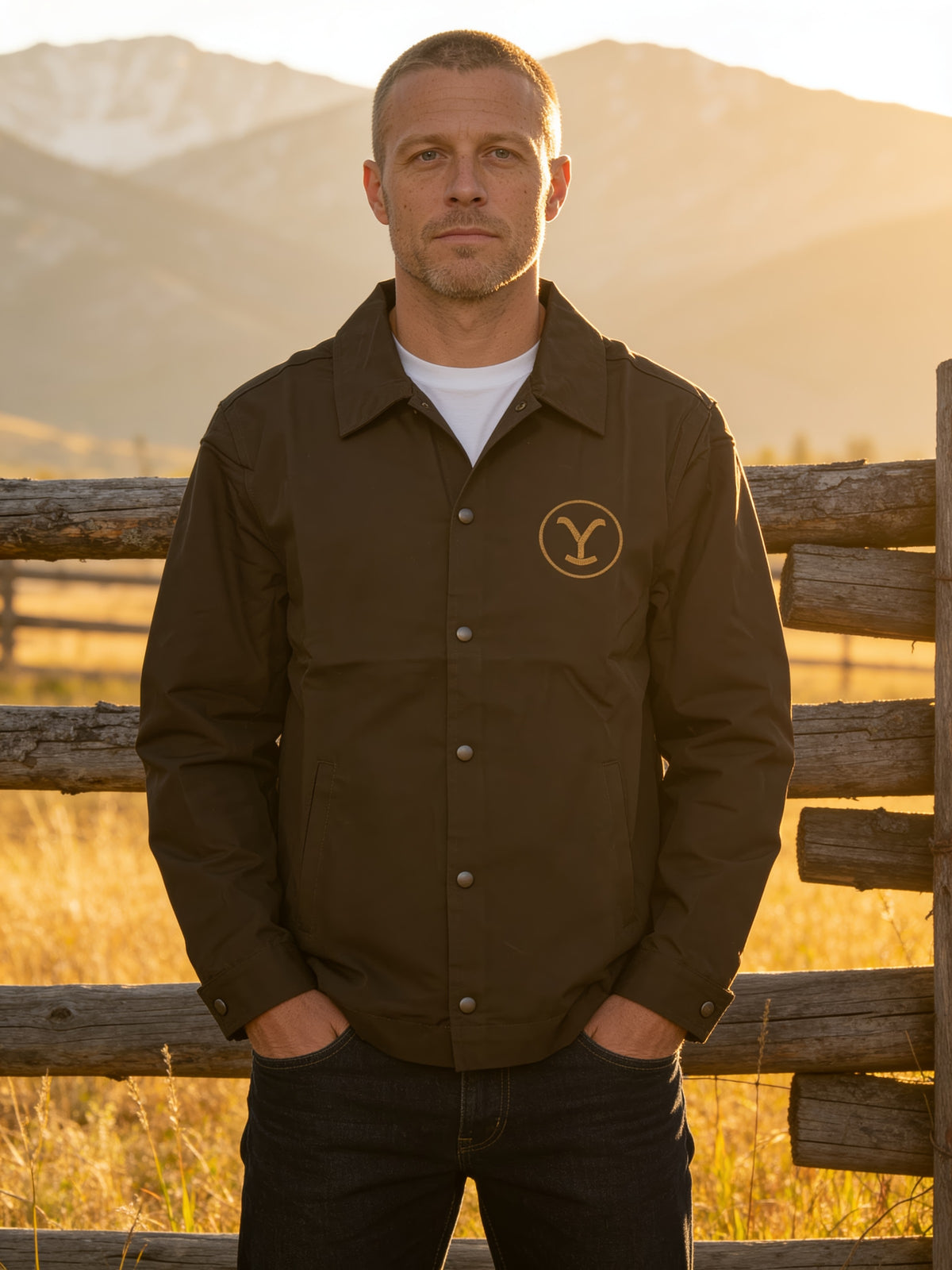 Yellowstone Dutton Ranch Men's Work Jacket Button Up Costume Cosplay Coat