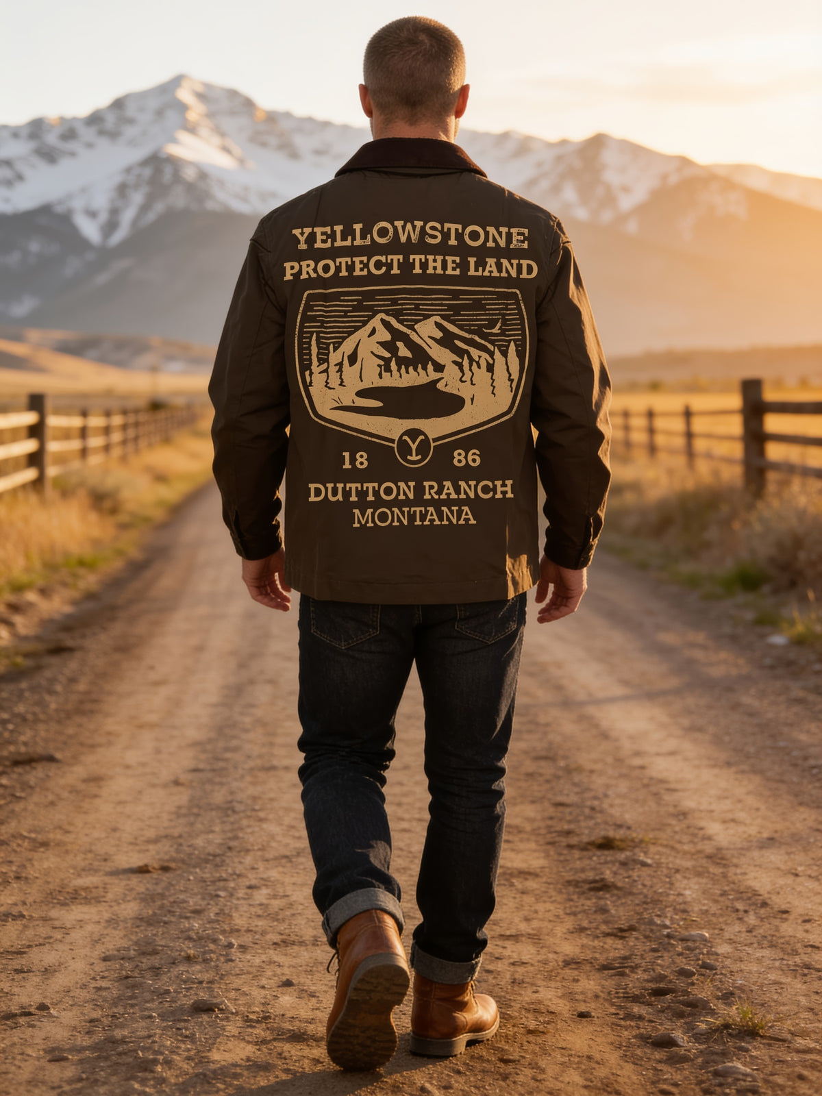 Yellowstone Dutton Ranch Men's Work Jacket Button Up Costume Cosplay Coat