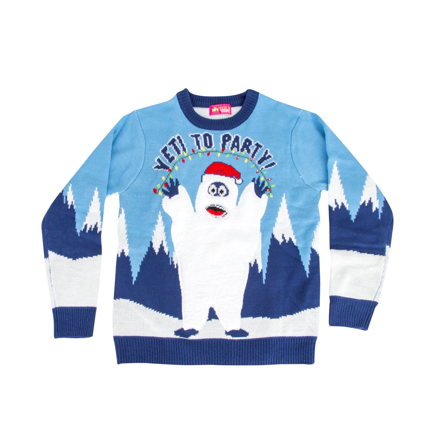Yeti to Party Light up Ugly Christmas Sweater