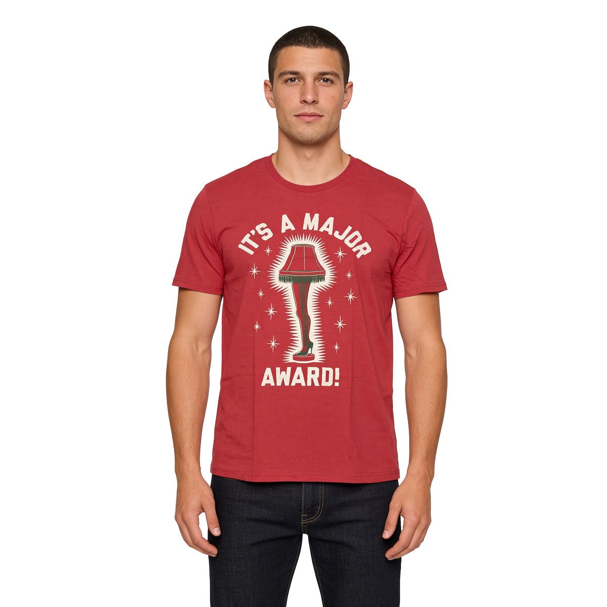 A Christmas Story It's a Major Award Leg Lamp Adult Unisex Red T-Shirt - TVStoreOnline