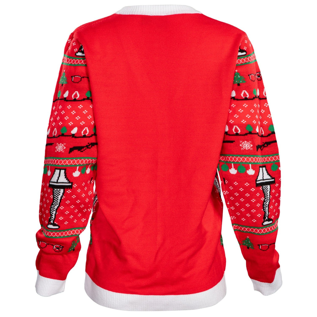 A Christmas Story Leg Lamp Button Up Cardigan Ugly Holiday Sweater - TVStoreOnline