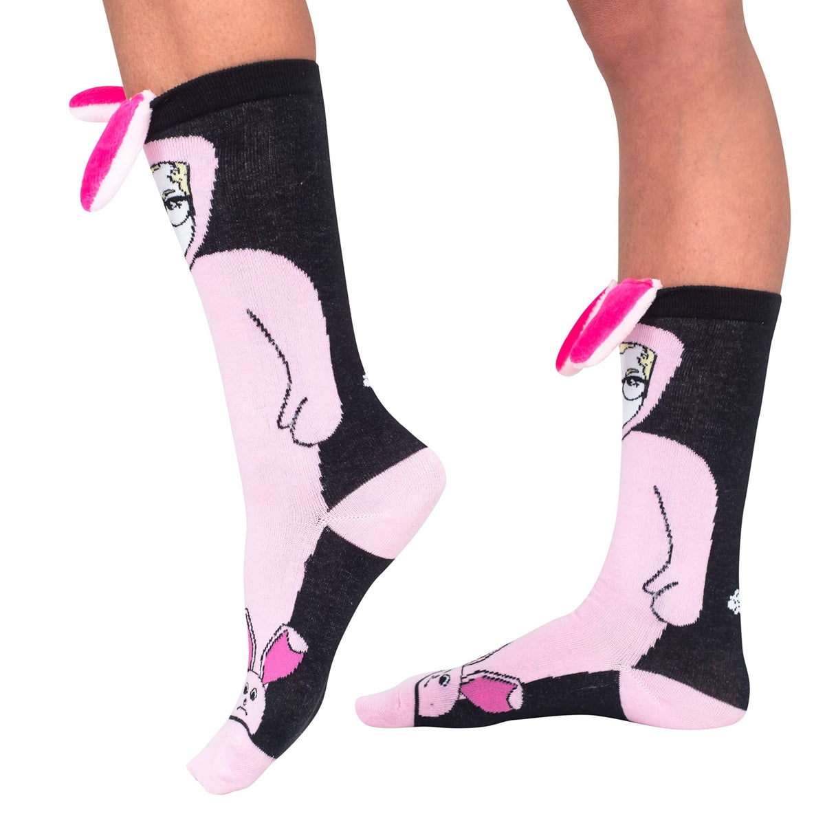 A Christmas Story Movie Ralphie Pink Bunny Socks 3D Ears Holiday Gift - TVStoreOnline
