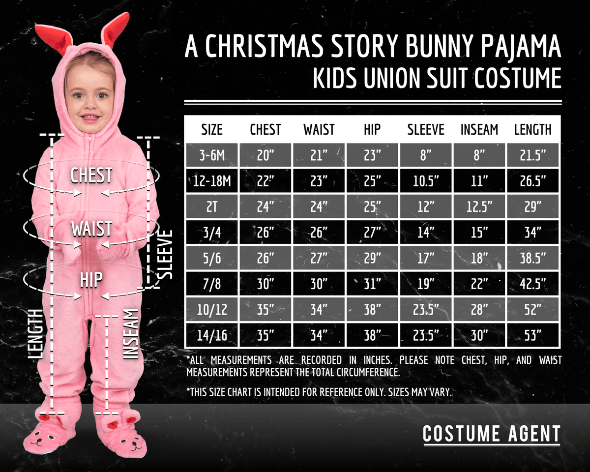 A Christmas Story Pink Bunny Pajamas Christmas Jumpsuit Halloween Costume - TVStoreOnline