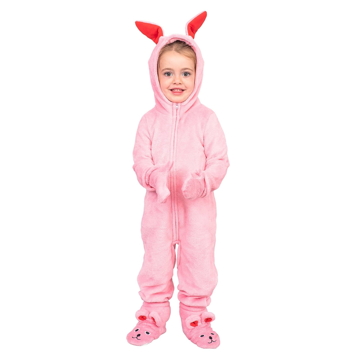 A Christmas Story Pink Bunny Pajamas Christmas Jumpsuit Halloween Costume - TVStoreOnline