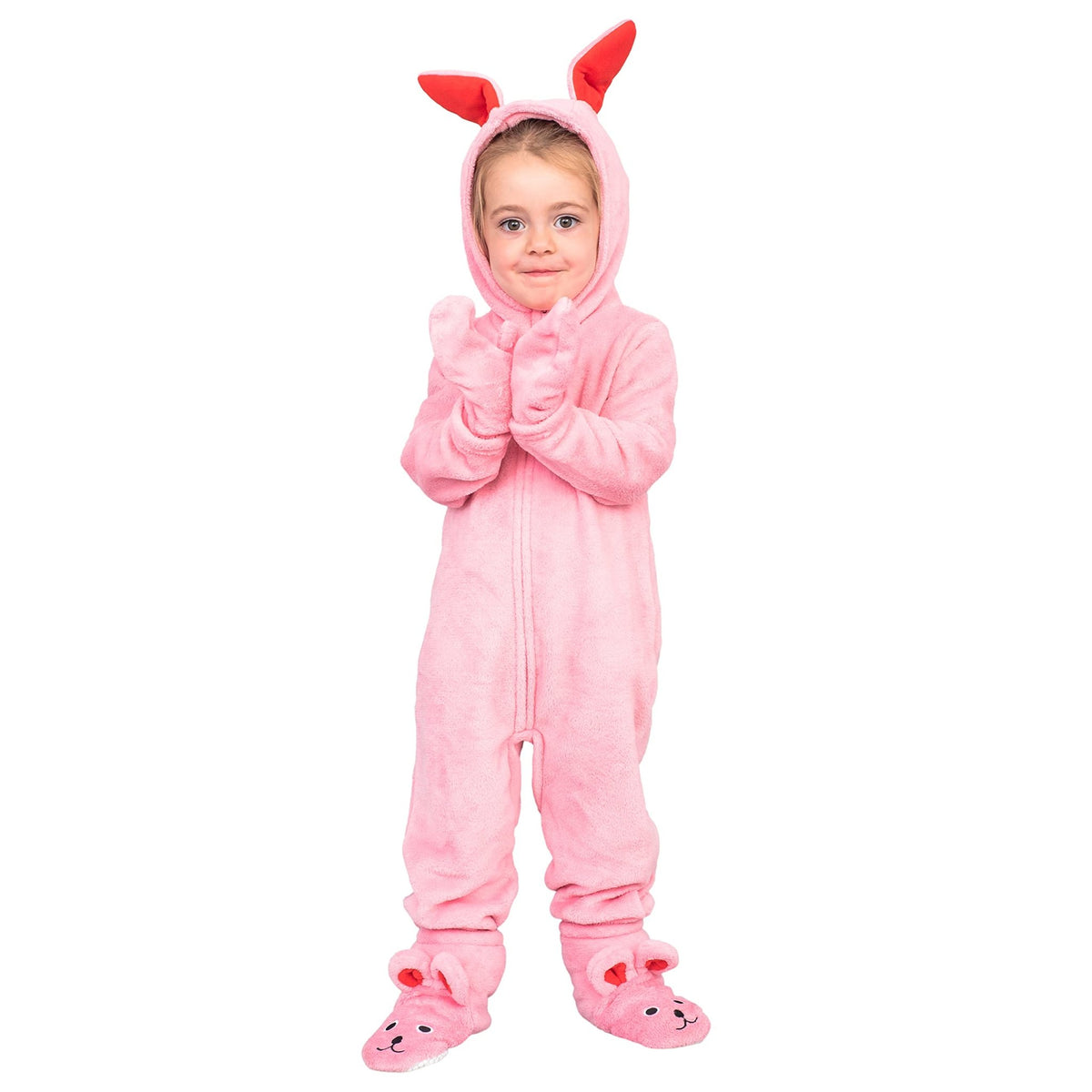 A Christmas Story Pink Bunny Pajamas Christmas Jumpsuit Halloween Costume - TVStoreOnline