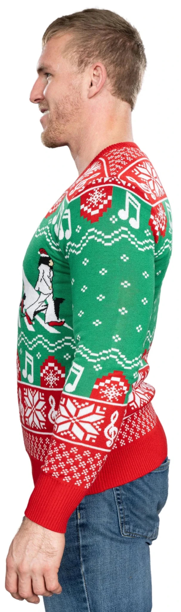 Abbey Elf Road Cross Walk Elves Adult Unisex Ugly Christmas Sweater - TVStoreOnline