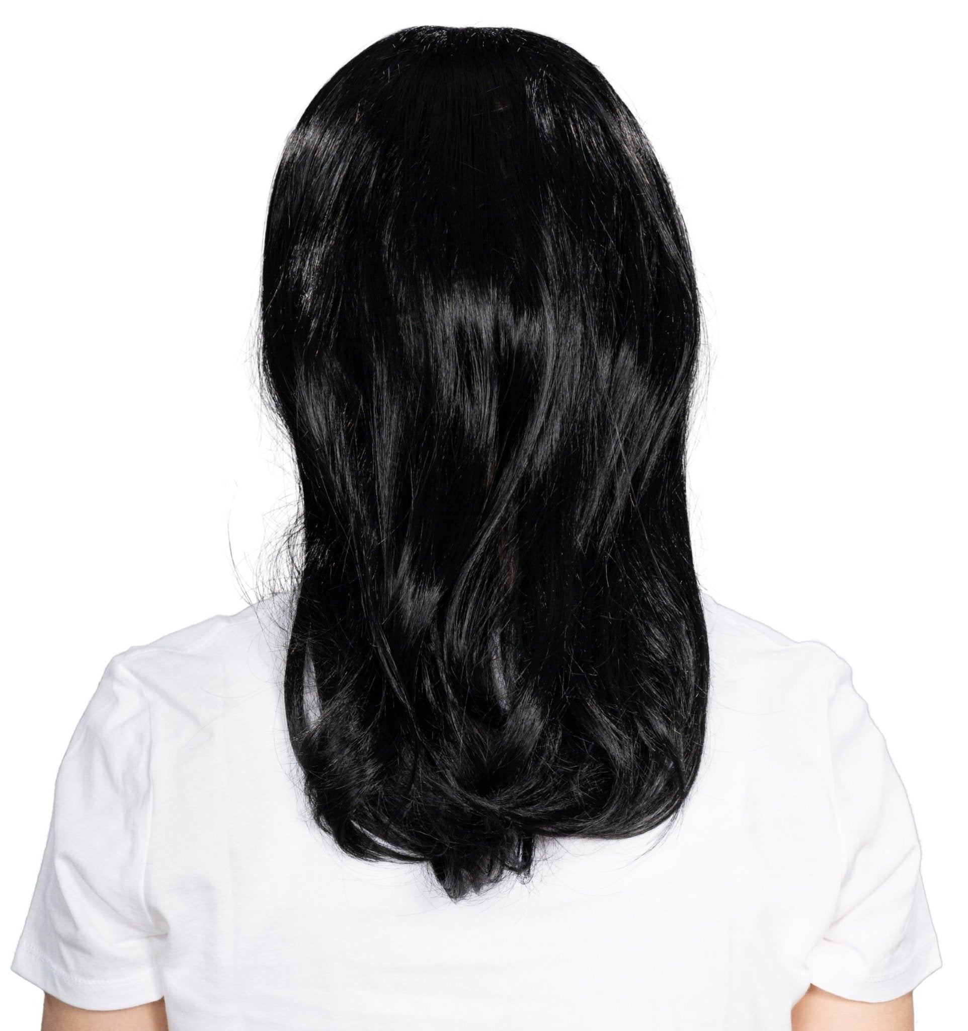 Adams Spooky Family Mother Long Hair Morticia Halloween Cosplay Costume Wig - TVStoreOnline