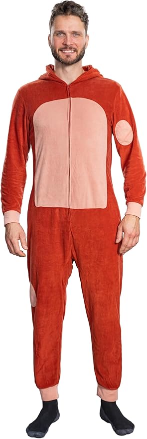 Adult Unisex Playful Colorful Dog Adult Halloween Costume Cosplay Zip Up Pajama Jumpsuit - TVStoreOnline