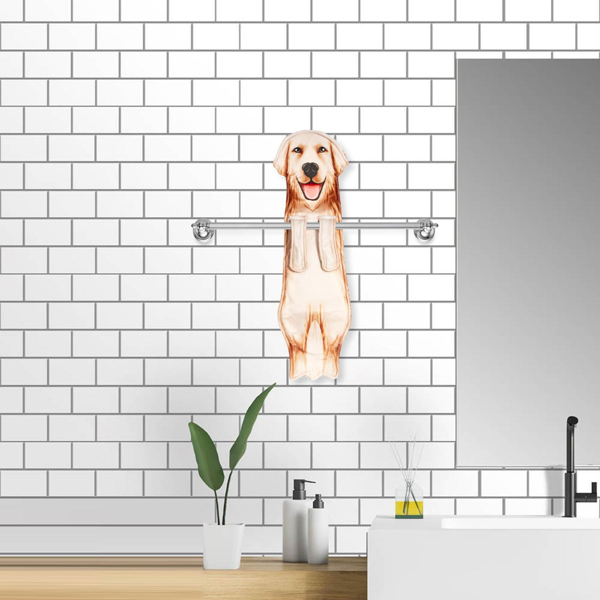 Animal Funny Themed Hanging Hand Towels for Bathroom & Kitchen – Soft Decorative Face Washcloths with 10 Cute Designs - TVStoreOnline