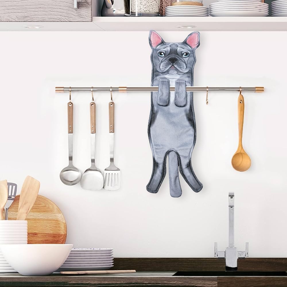 Animal Funny Themed Hanging Hand Towels for Bathroom & Kitchen – Soft Decorative Face Washcloths with 10 Cute Designs - TVStoreOnline