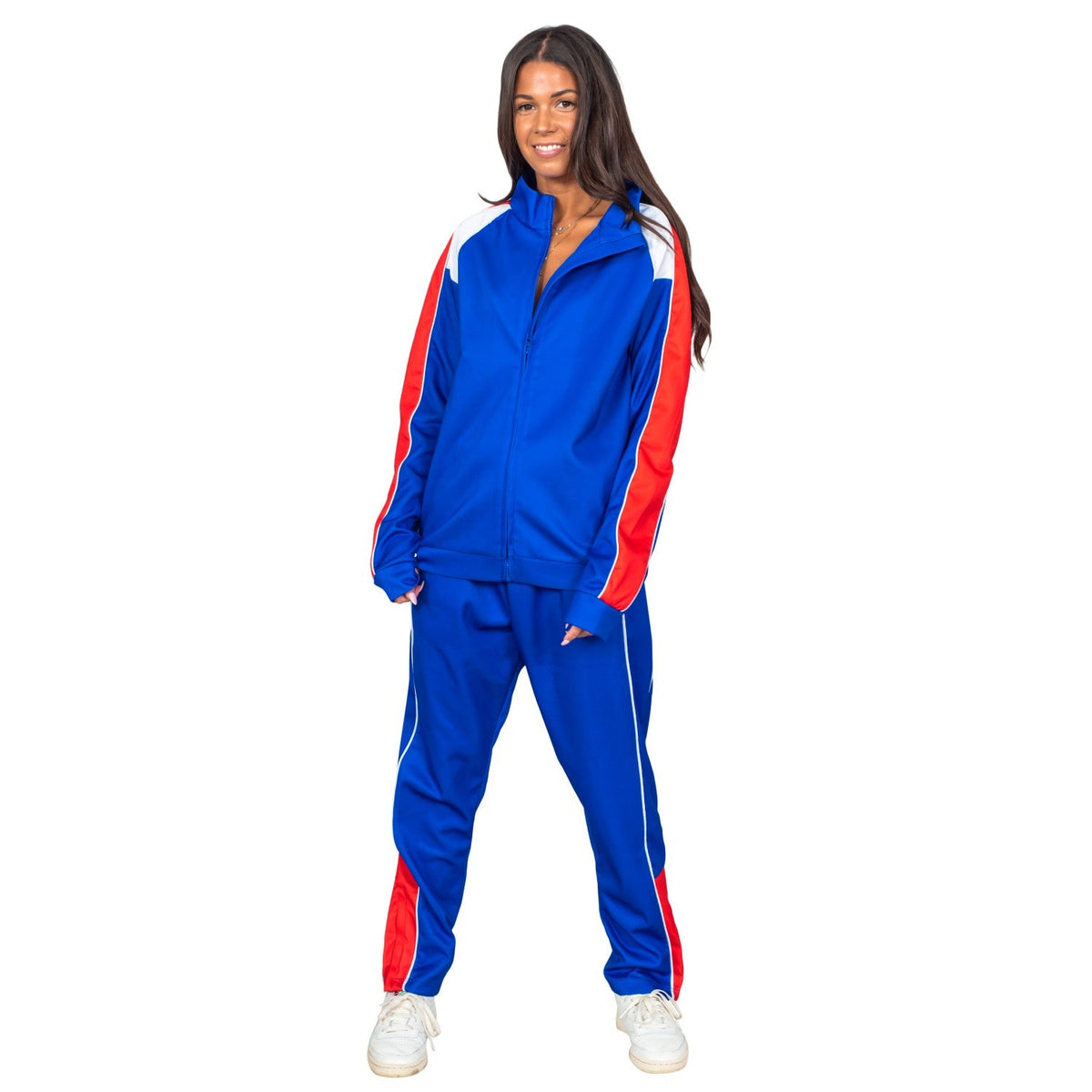 Beer Fest USA Blue and Red Tracksuit Jacket and Pants Halloween Costume Cosplay - TVStoreOnline
