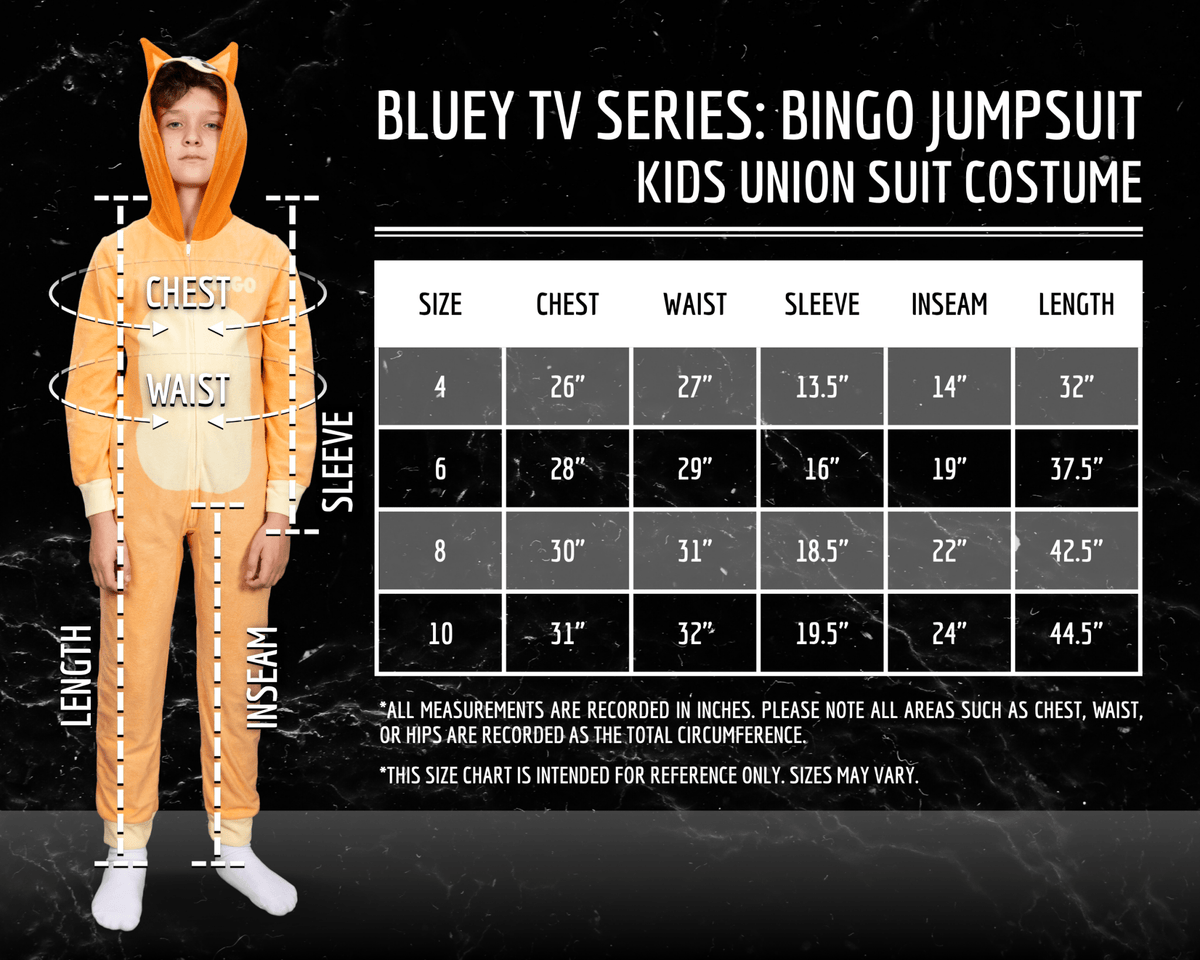 Bingo Kids Youth Children Bluey TV Series Halloween Costume Cosplay Jumpsuit - TVStoreOnline