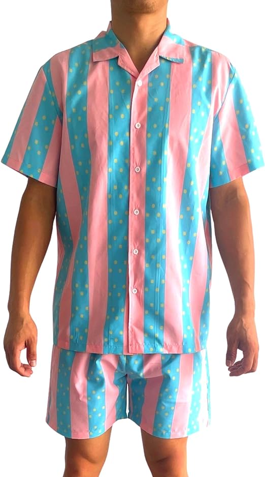 Blond Ken Beauty Beach Boy 80's Adult Unisex Halloween Cosplay Costume Set - TVStoreOnline