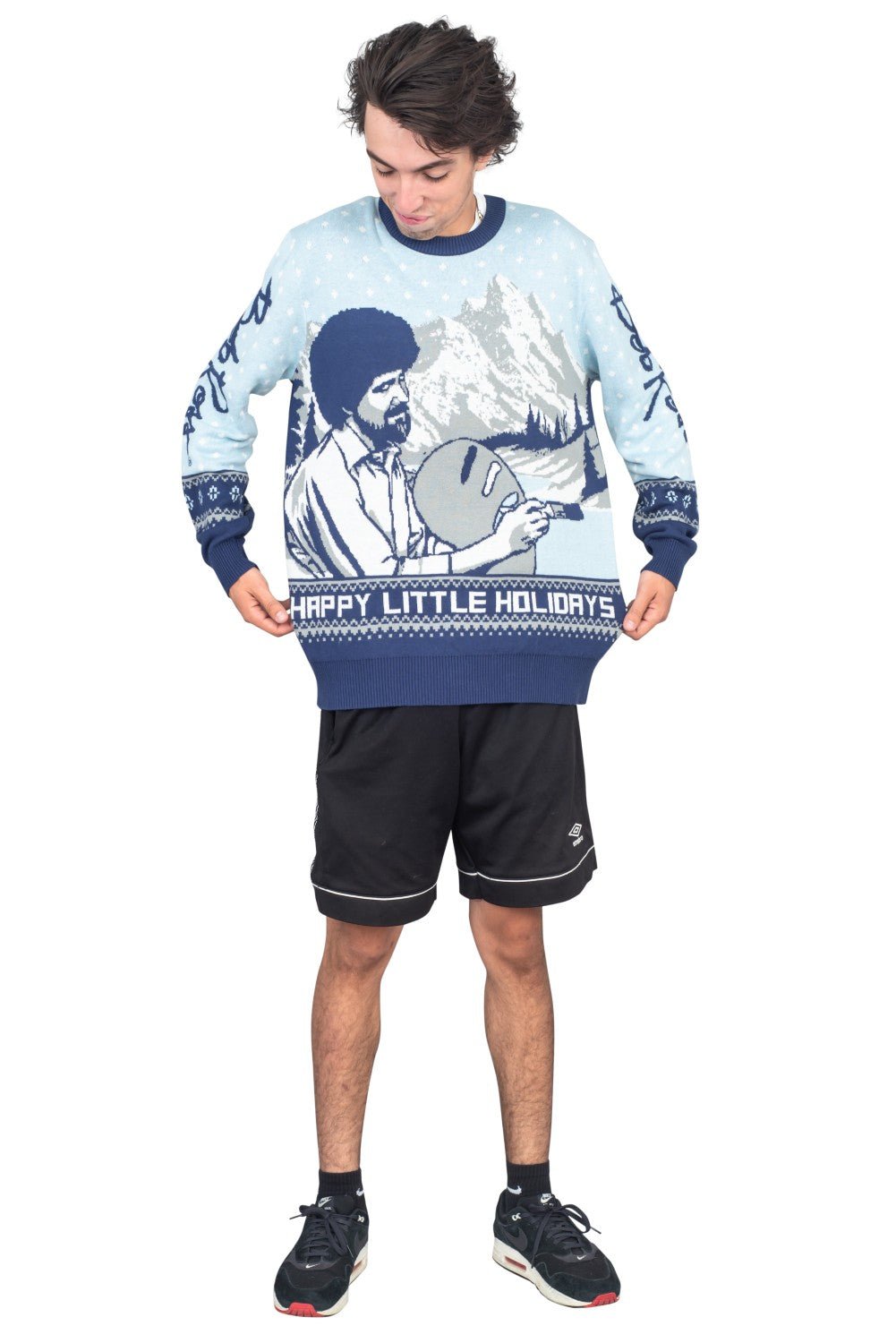 Bob Ross Happy Little Holidays Sweater - TVStoreOnline