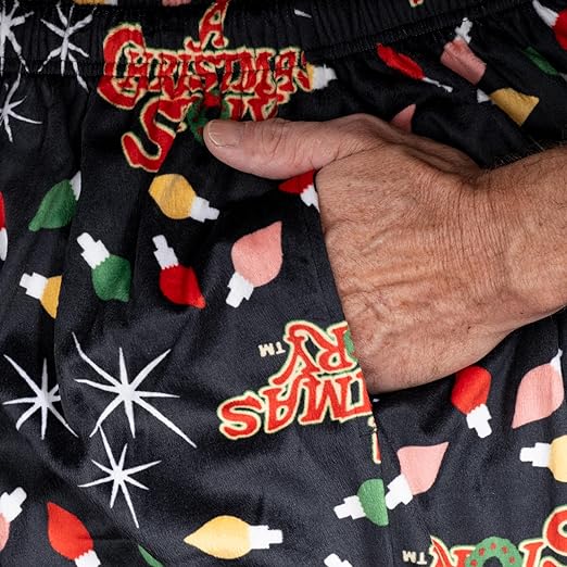 Brushed Fleece Holiday Lights PJs Lounge Pants Unisex Pajamas - TVStoreOnline