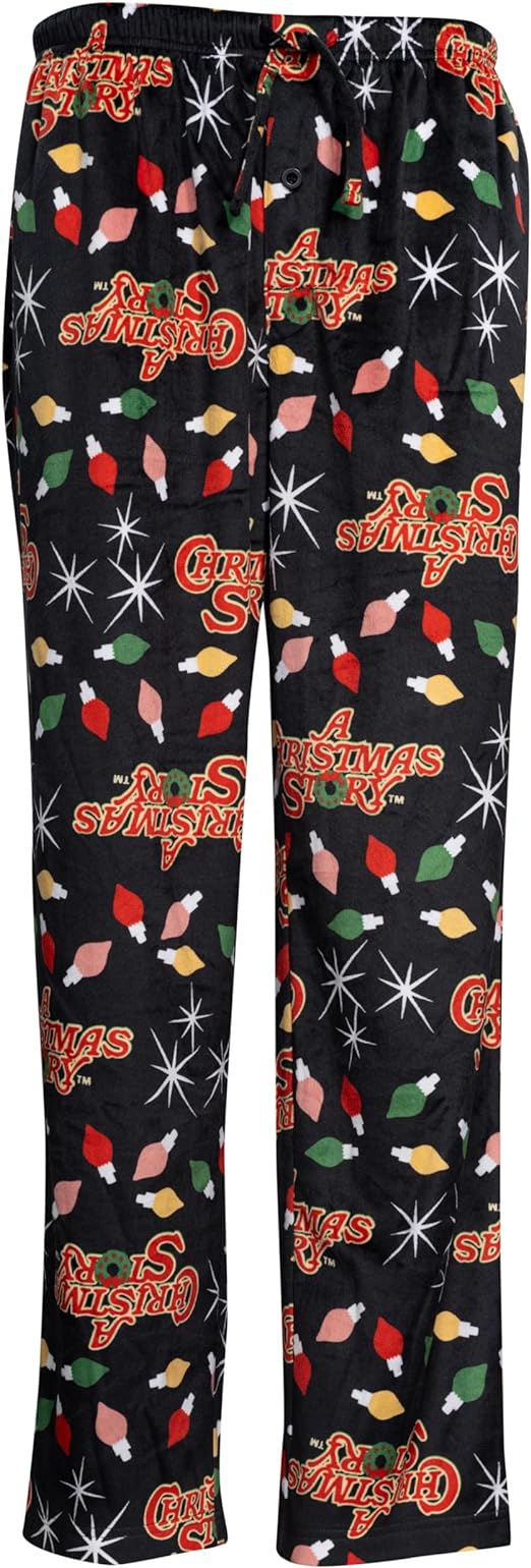 Brushed Fleece Holiday Lights PJs Lounge Pants Unisex Pajamas - TVStoreOnline