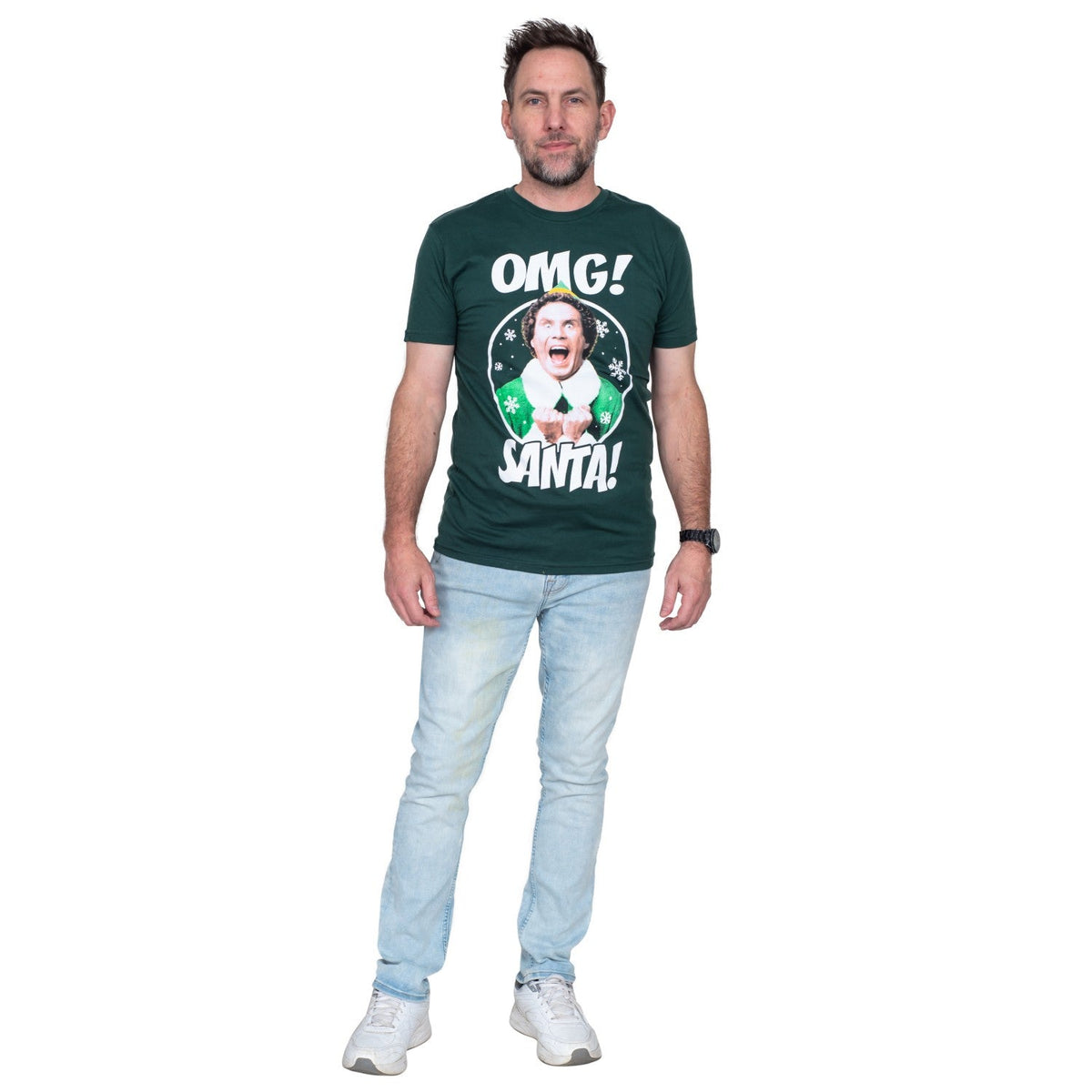 Buddy The Elf OMG Santa I Know Him Green T-Shirt - TVStoreOnline