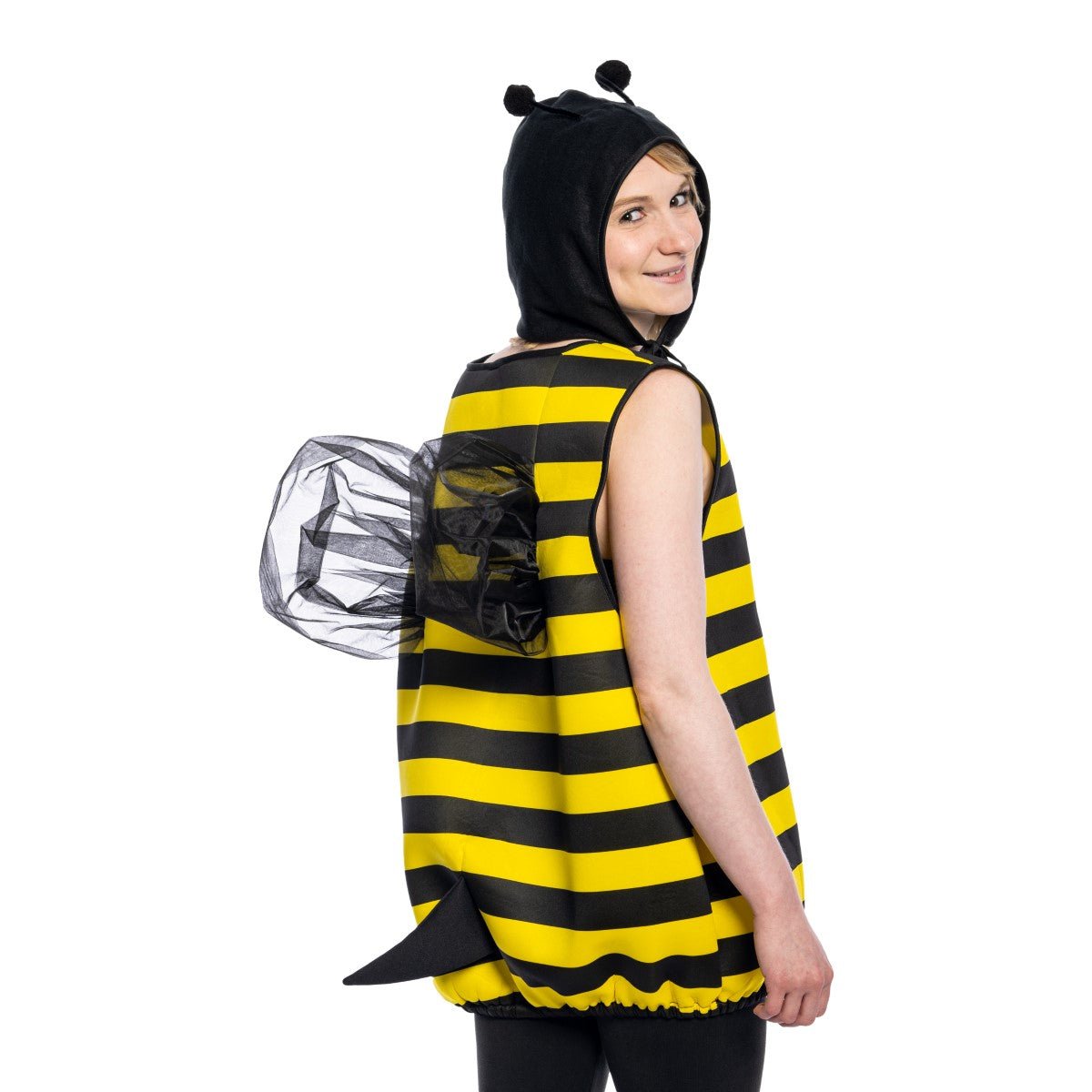 Bumble Bee Halloween Costume with Adjustable Hat Head Piece Pull On Cosplay for Womens - TVStoreOnline