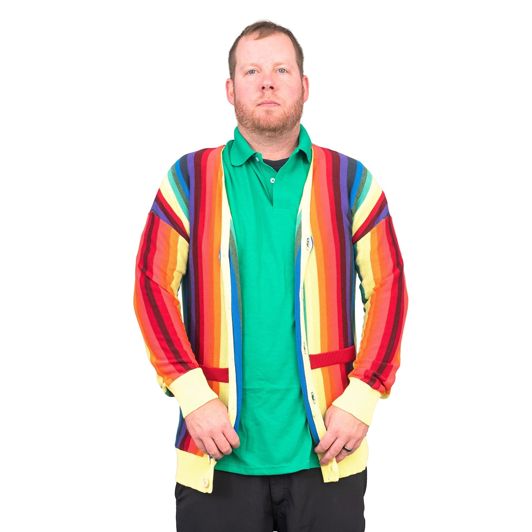 Caddyshack Caddy Rainbow Sweater Halloween Costume Cardigan - TVStoreOnline