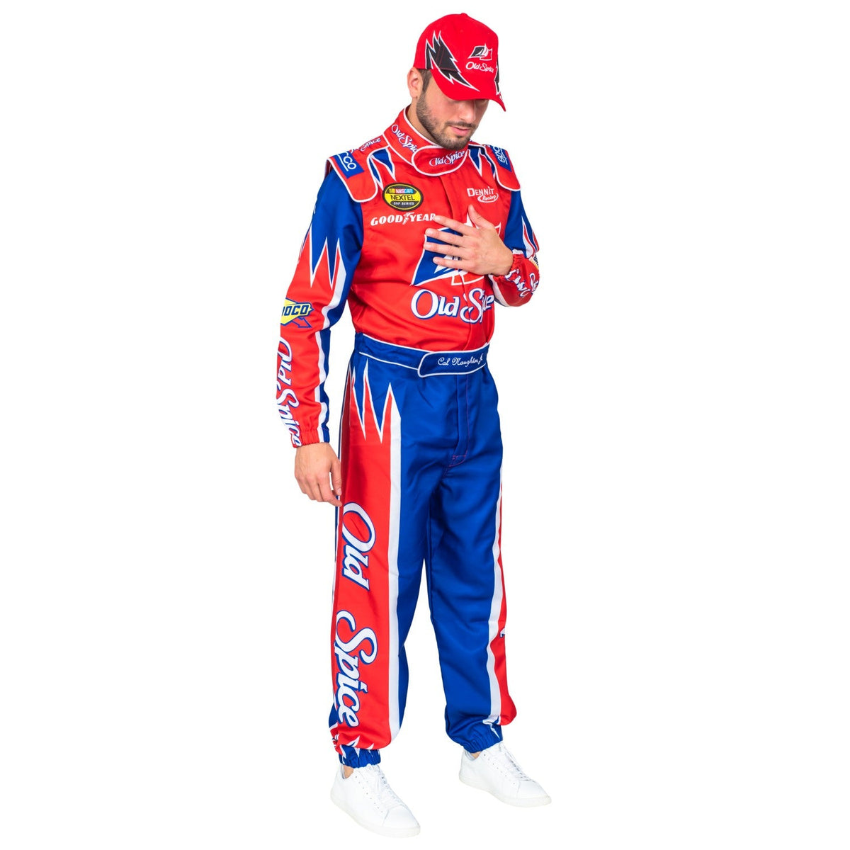 Cal Naughton Driver Deluxe Jumpsuit and Hat Halloween Costume Cosplay - TVStoreOnline