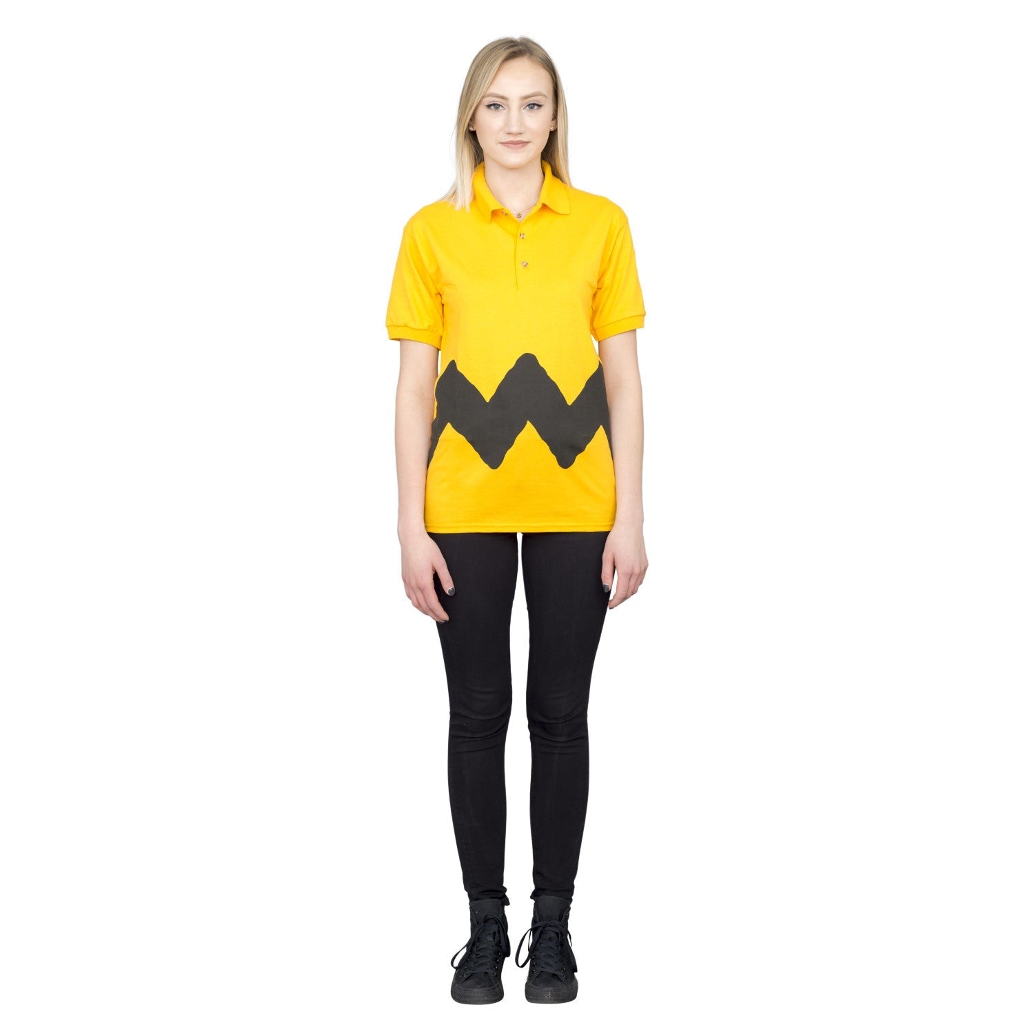 Charlie Brown Toddlers and Adults Replica Polo Halloween Cosplay Costume Shirt - TVStoreOnline