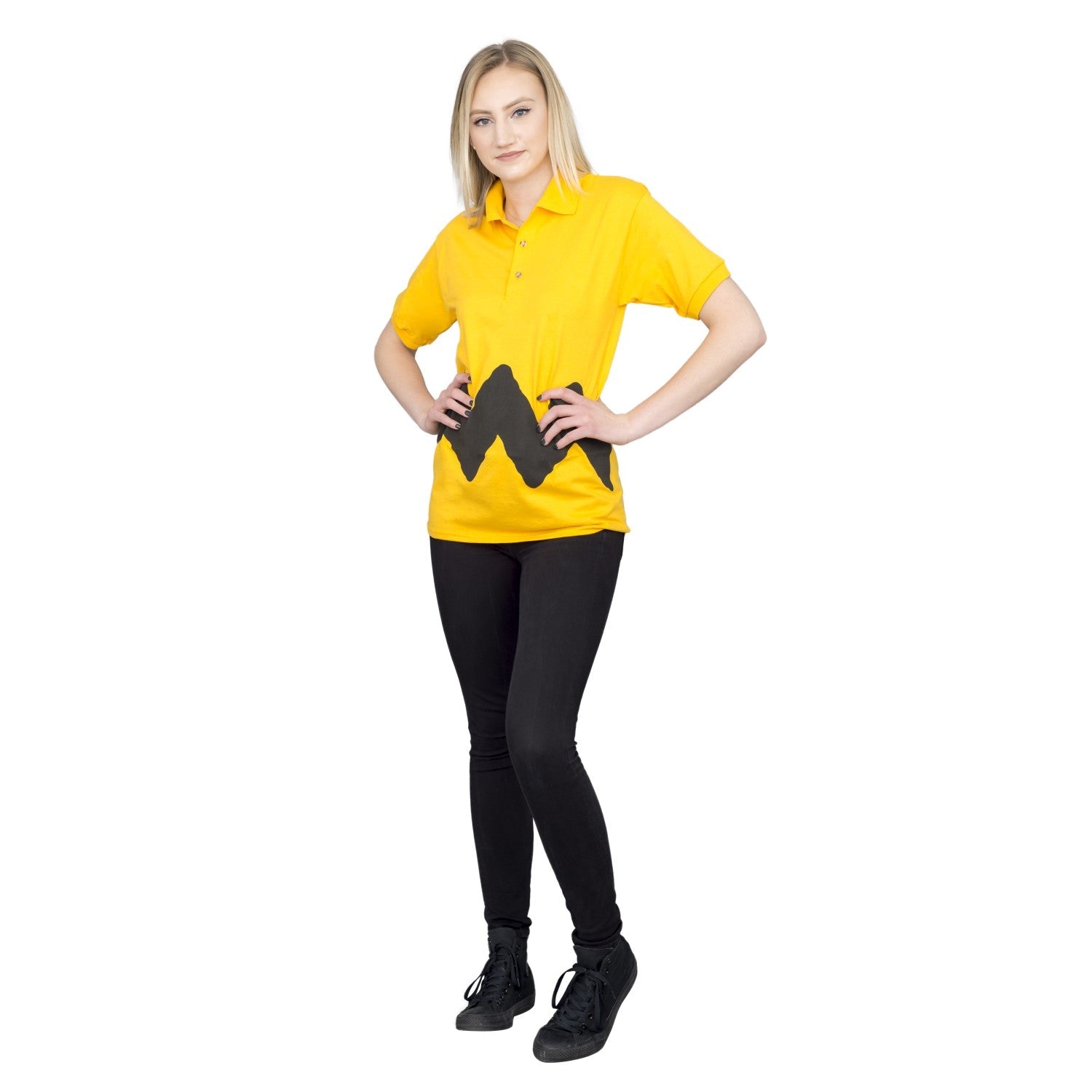 Charlie Brown Toddlers and Adults Replica Polo Halloween Cosplay Costume Shirt - TVStoreOnline