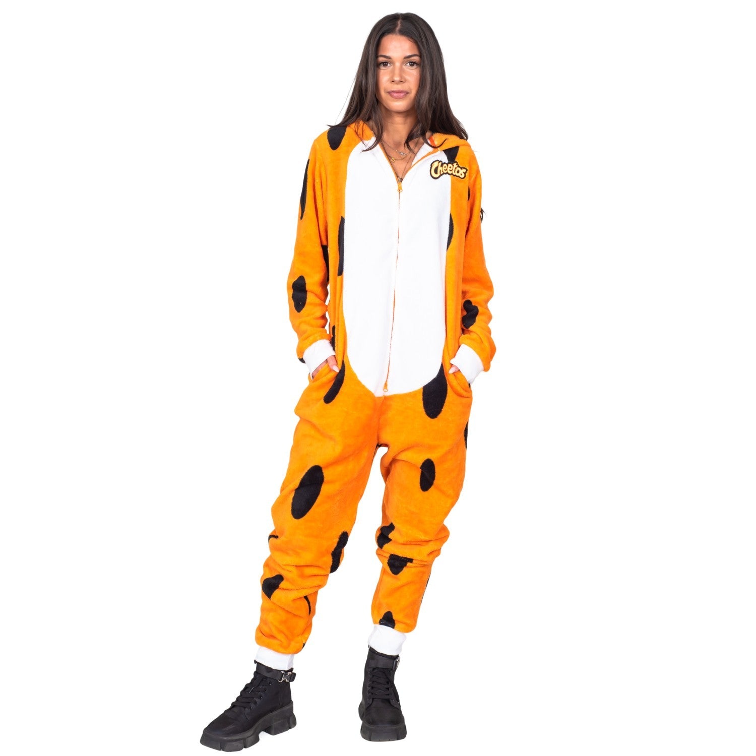 Chester Cheetos Adult Onesie Pajama Jumpsuit Halloween Cosplay Costume - TVStoreOnline