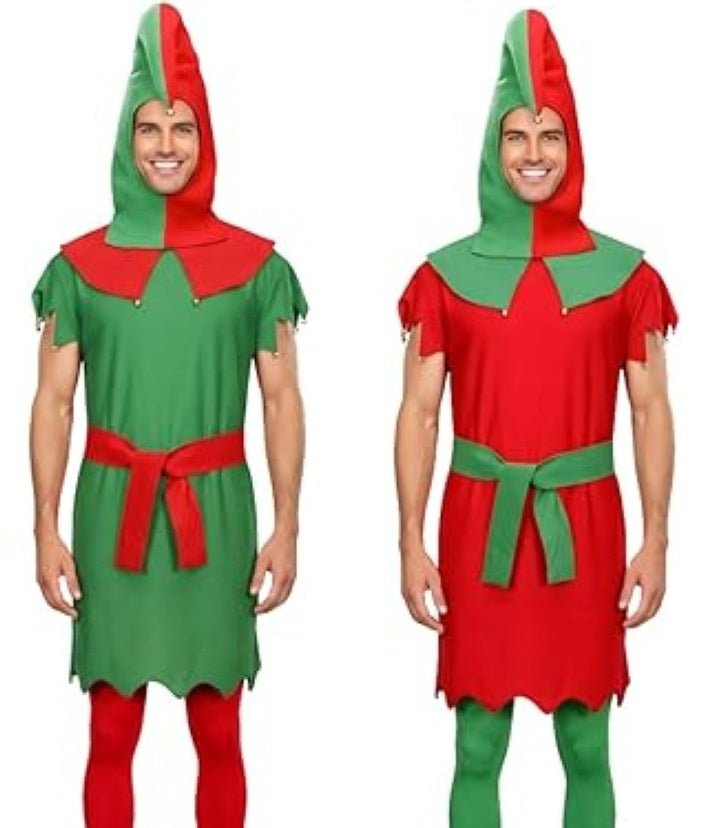 Christmas Elf Adult Unisex Halloween Cosplay Deluxe Costume Set - TVStoreOnline